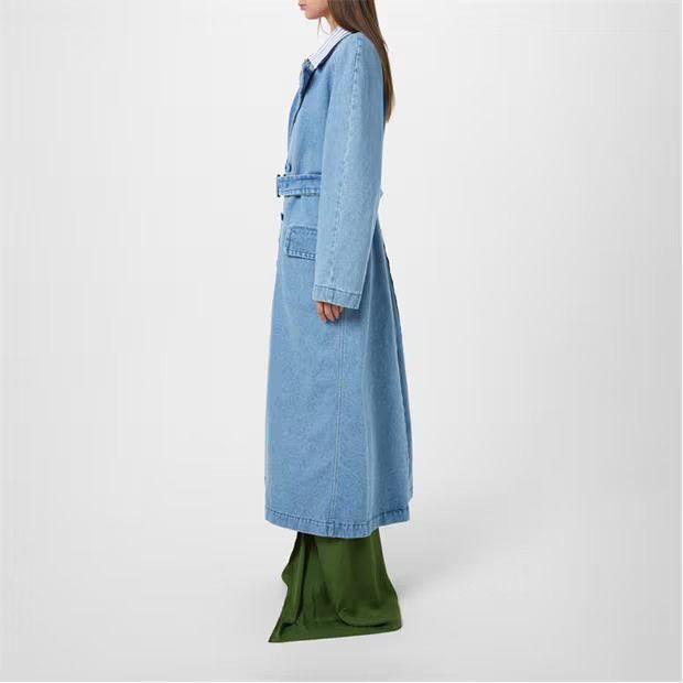 Dries Van Noten o1g2r1mq1024 Denim Coat in Light Blue Size S / US 4 / IT 40 - 5 Thumbnail