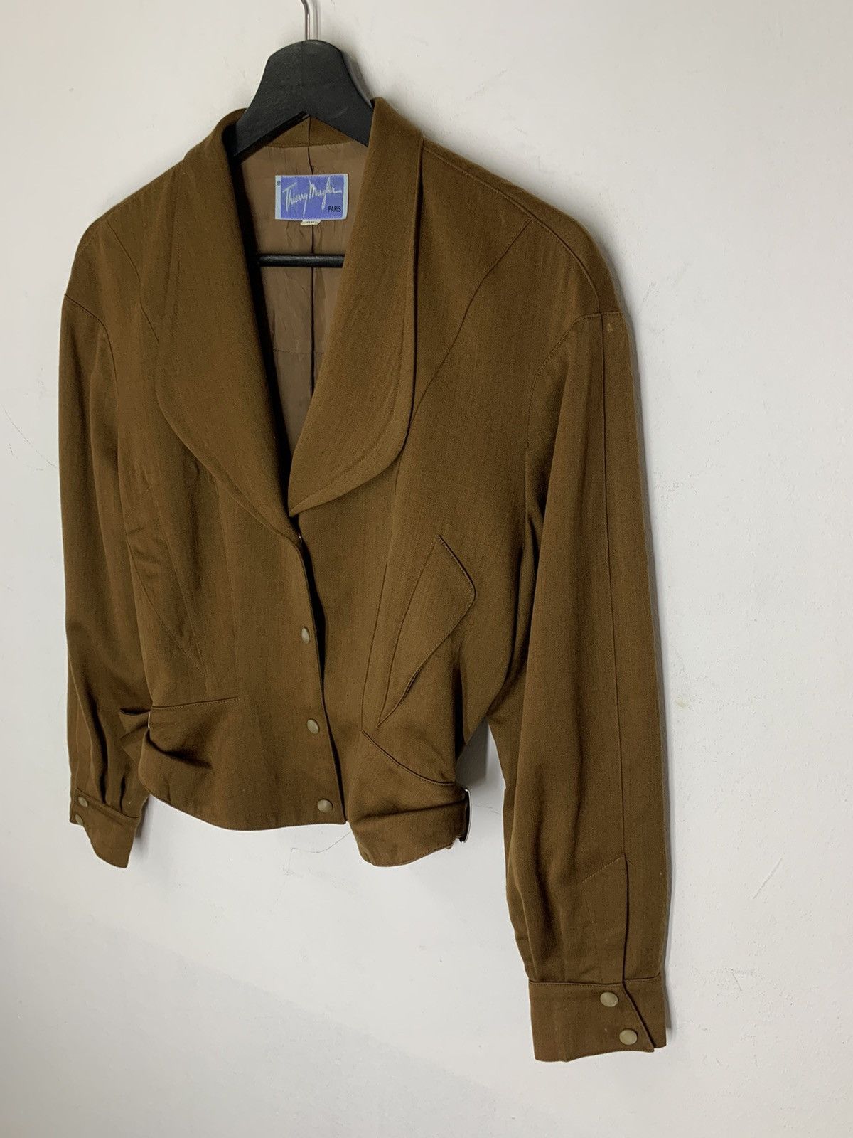 Mugler Vintage THIERY MUGLER Cropped Wool Jacket Size S / US 4 / IT 40 - 2 Thumbnail