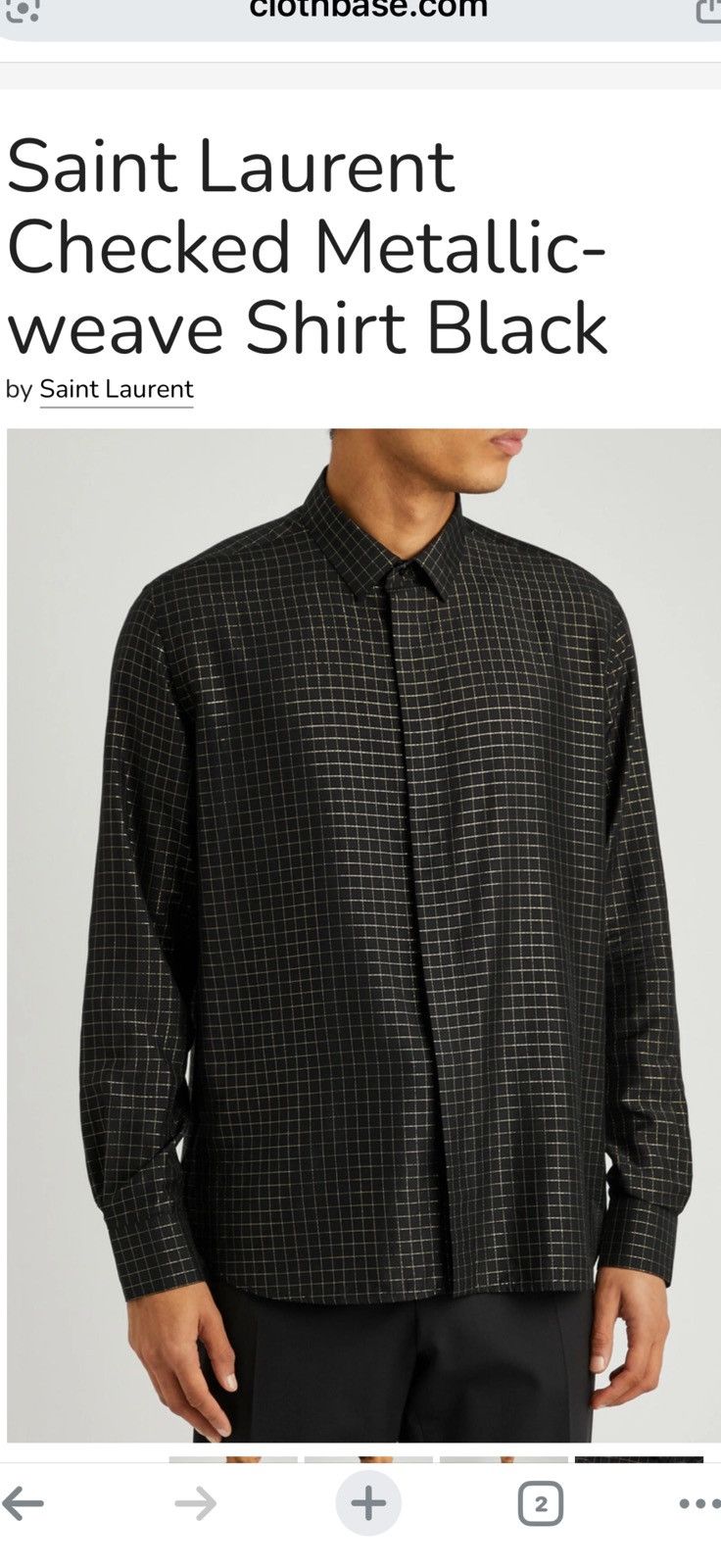 Saint Laurent Paris Saint laurent mens 2022 shirt. 38/15.5/M. $1150 Size US XXS / EU 40 - 1 Thumbnail