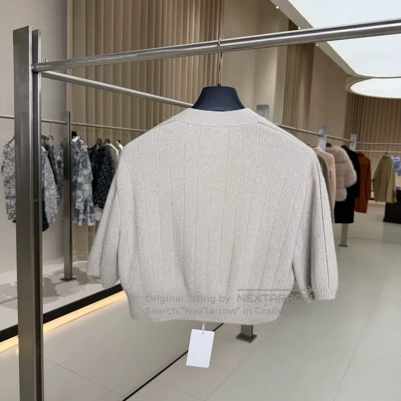 Loro Piana Loro Piana Beige Bubbles Sleeve Open Cardigan Jacket Size S / US 4 / IT 40 - 2 Thumbnail