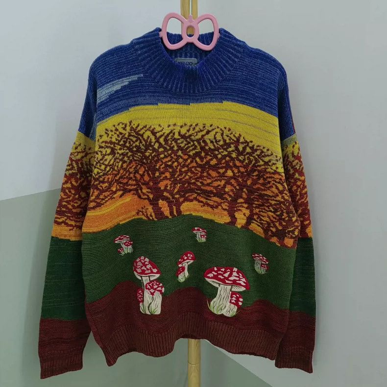Kenzo KENZO Vintage Landscape Wool Sweater - dmc Size US XL / EU 56 / 4 - 1 Thumbnail