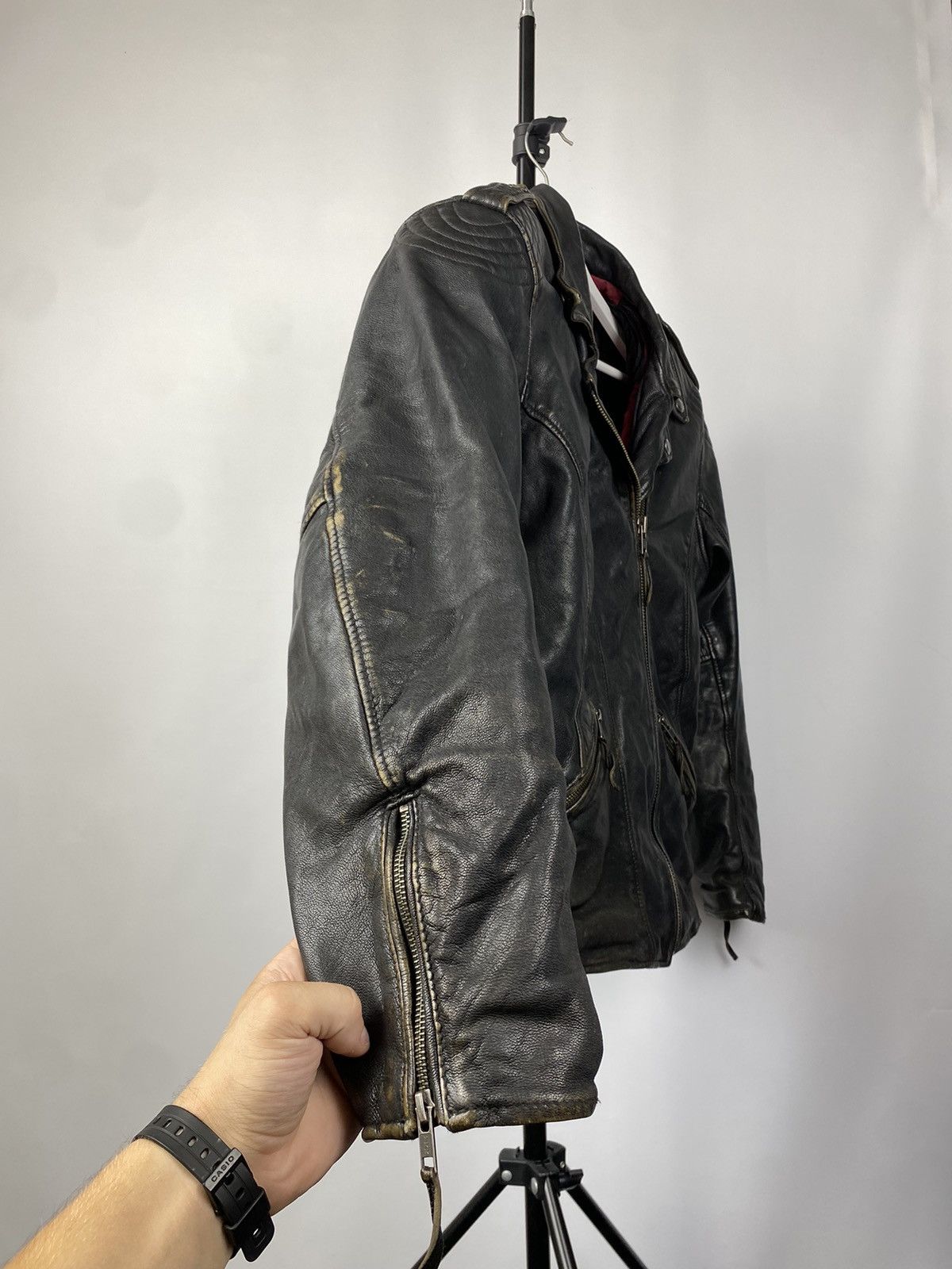 Other 🔥SPIRIT MOTORS RACING TRUE LEATHER JACKET 50-42 Size Size US M / EU 48-50 / 2 - 6 Thumbnail