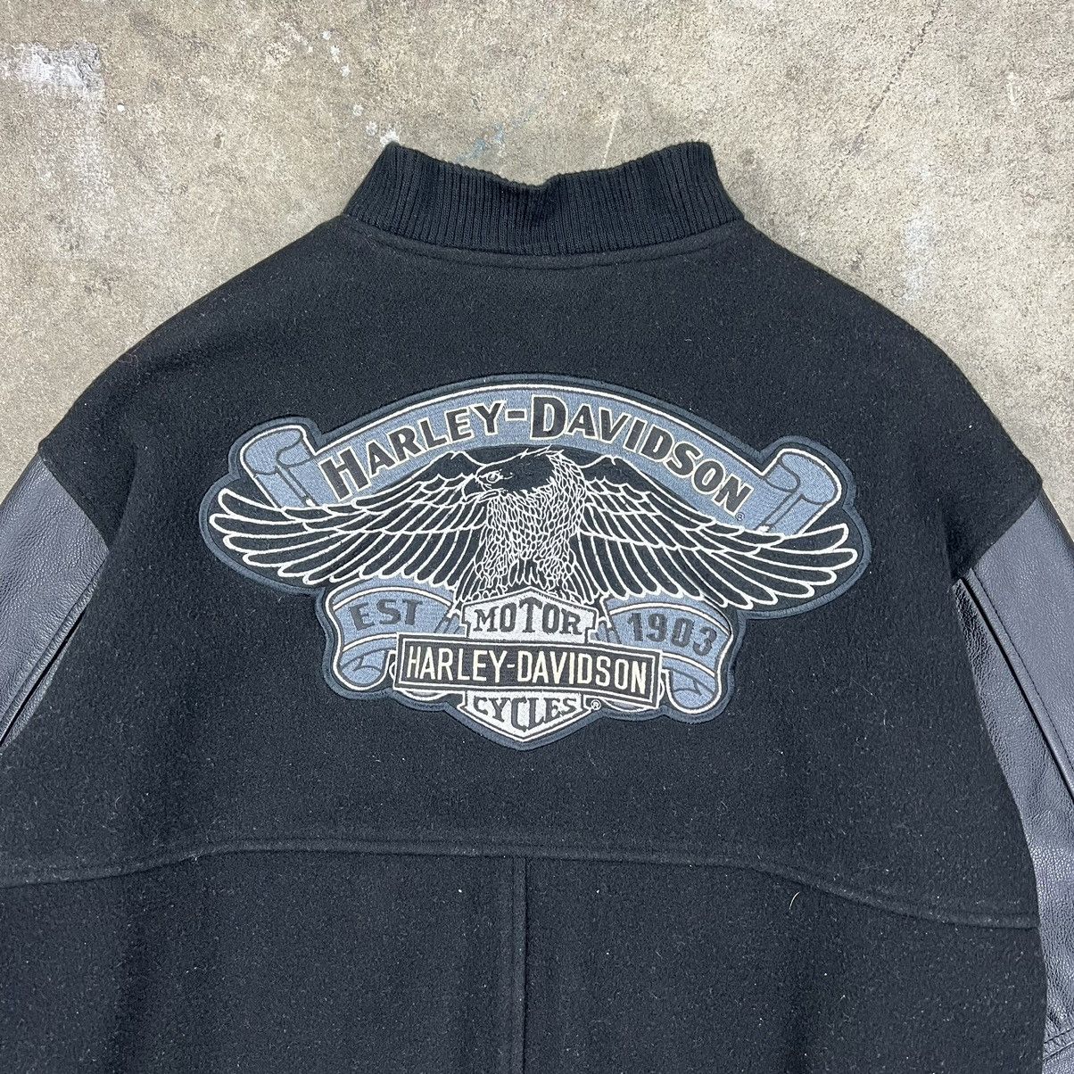 Harley Davidson × Vintage Harley Davidson Black Varsity Jacket Size US S / EU 44-46 / 1 - 2 Thumbnail