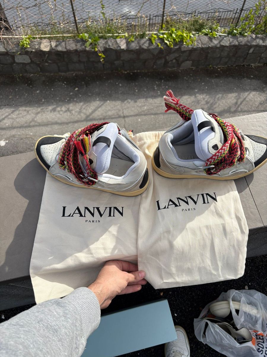 Lanvin Lanvin Curb White Ivory Sneakers Size US 11 / EU 44 - 20 Thumbnail