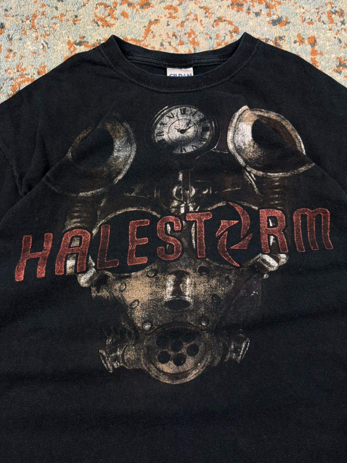 Band Tees × Vintage Vintage 00s Halestorm gas mask graphic rock metal band tee Size US M / EU 48-50 / 2 - 4 Thumbnail