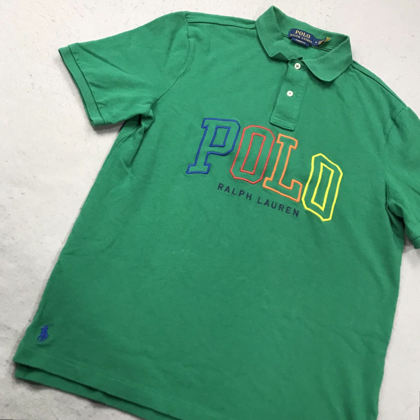 Polo Ralph Lauren Polo Ralph Lauren Polo Shirt Mens Medium Green Classic Fit Logo Pique Button Short Sleeve Collared Casual All Seasons Golf Classic Vintage: No Size US M / EU 48-50 / 2 - 3 Thumbnail