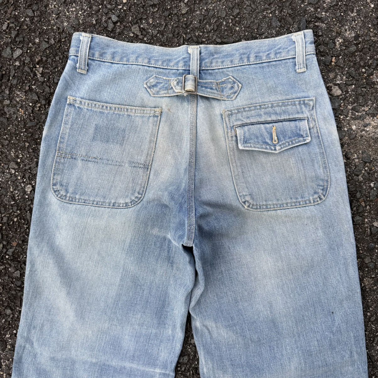 Japan Blue × Jean × Vintage VINTAGE BLUE WAY STRAIGHT FADED RIPPEP JEAN PANTS Size US 32 / EU 48 - 11 Thumbnail