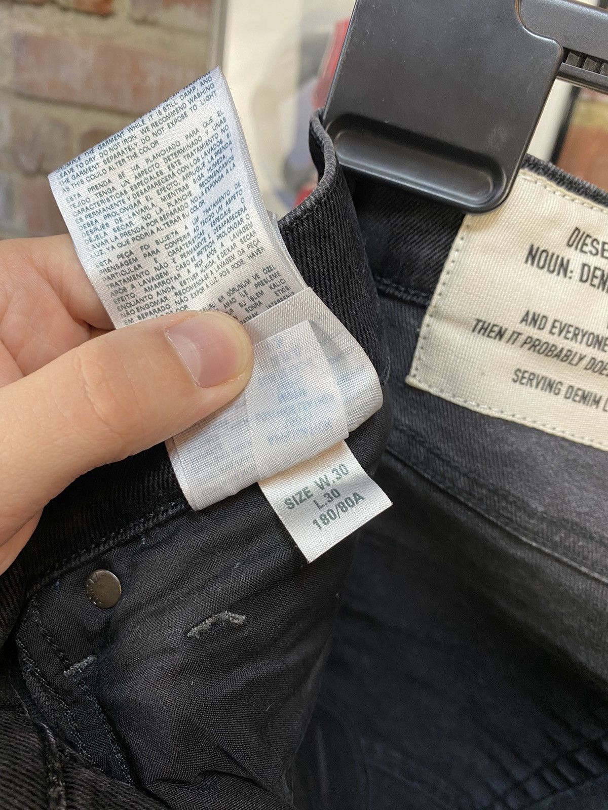 Diesel Diesel D-Strukt Tapered Stretch Black Jeans Size US 30 / EU 46 - 15 Thumbnail