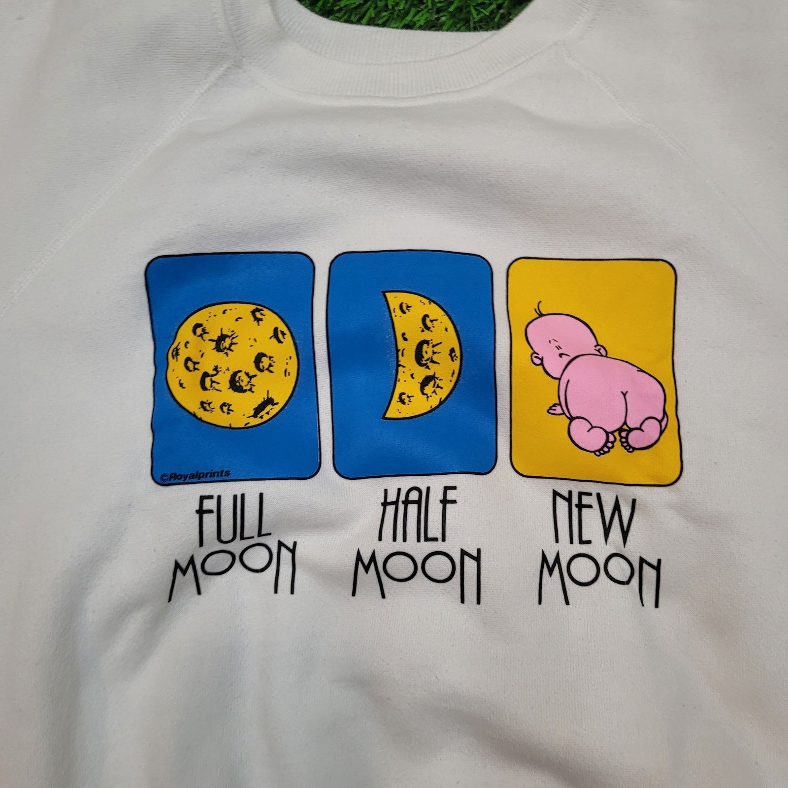 Hanes VTG 90s Hanes USA Funny Moon Butt Graphic Sweatshirt Boxy L Size US L / EU 52-54 / 3 - 1 Thumbnail