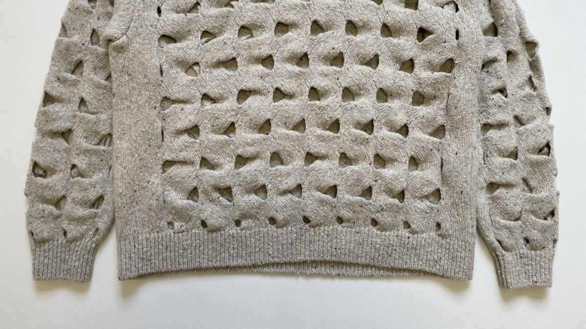 Issey Miyake Cream Cut Out Wool ‘Nest Knit’ Size US M / EU 48-50 / 2 - 9 Thumbnail