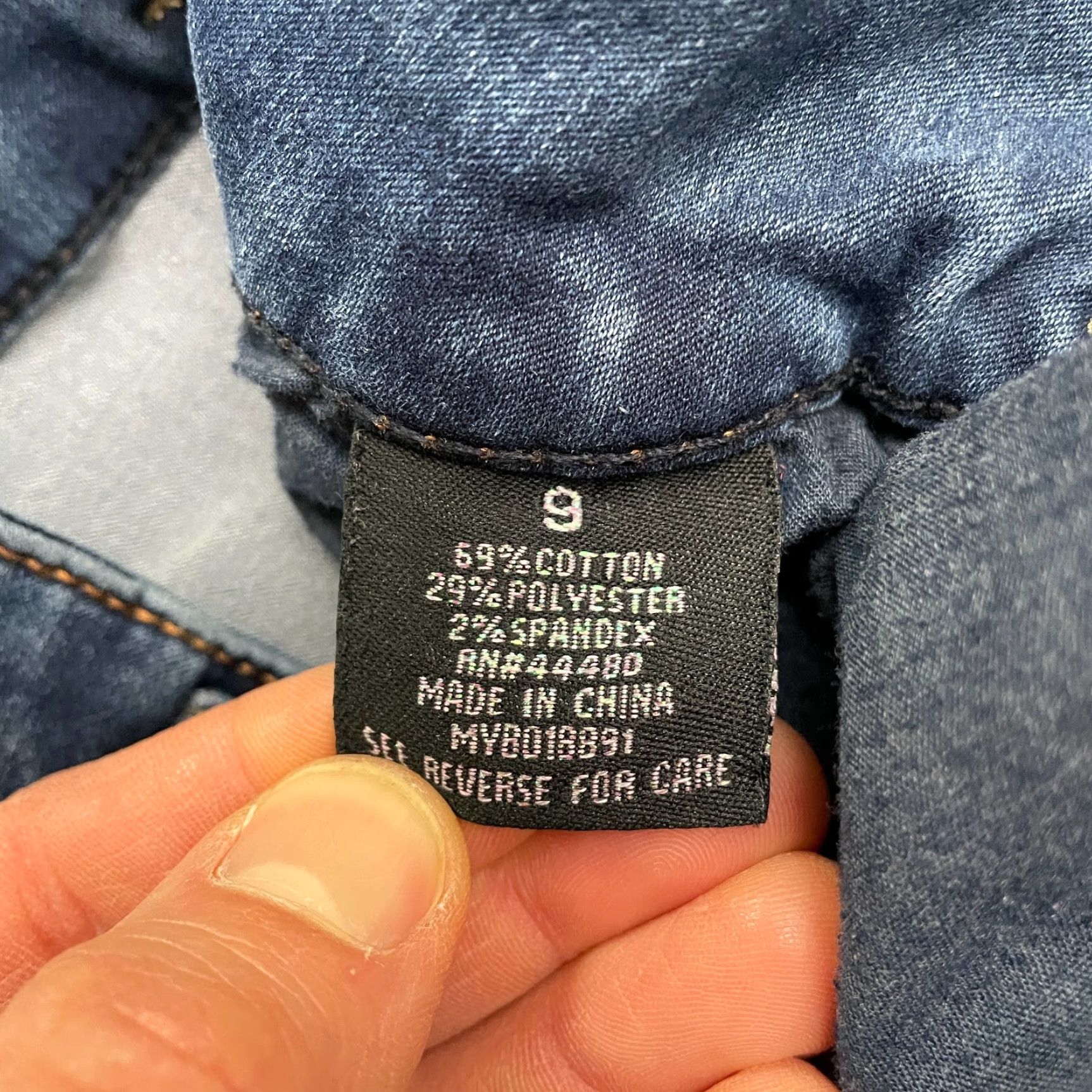 Vintage Tinseltown Jeans Skinny 9 Juniors Blue Dark Wash Stretch High Rise 28x27 City Modern 5-Pocket Mens Womens Girls Boys? Size 30" / US 8 / IT 44 - 6 Thumbnail