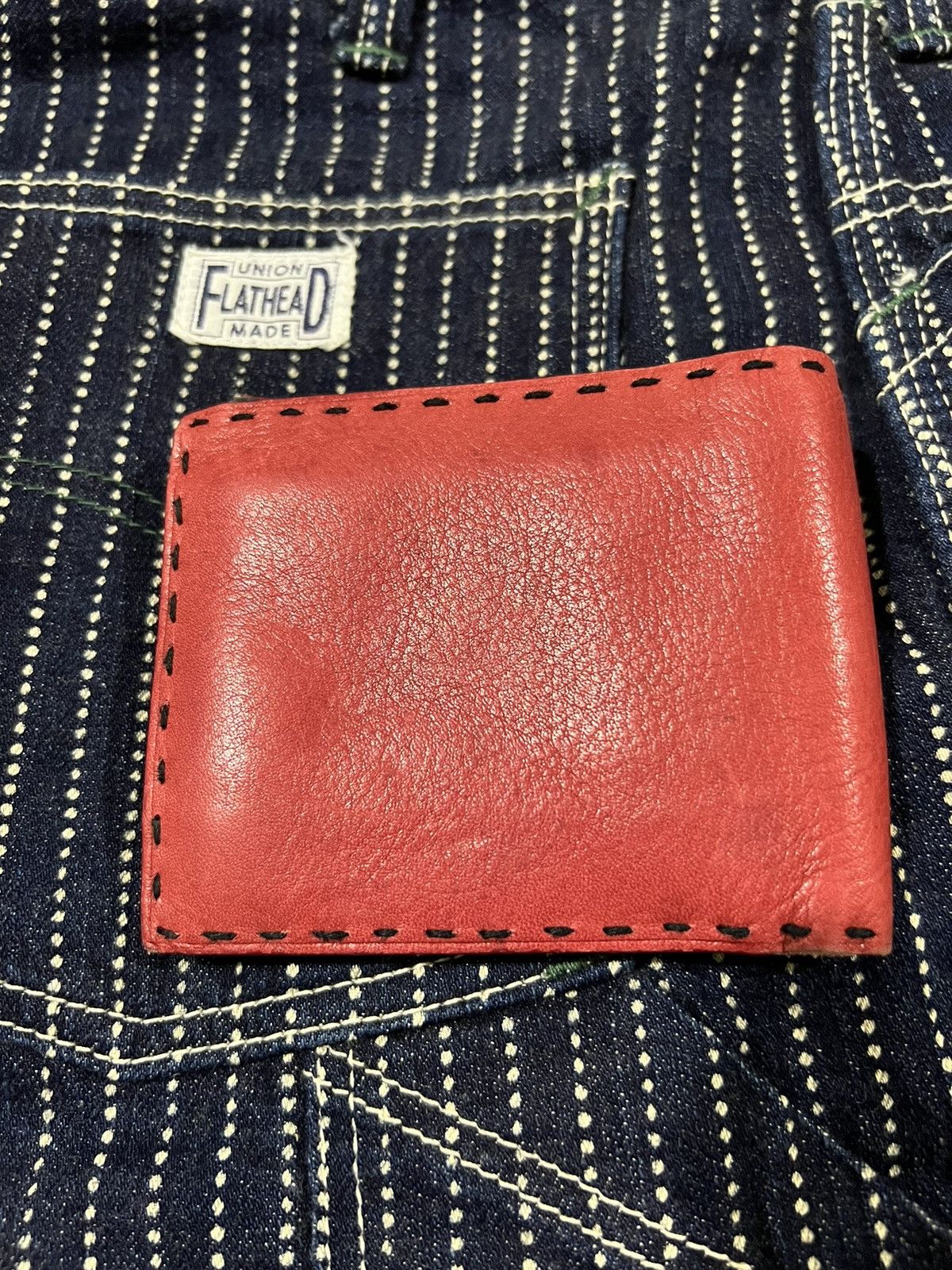 Takeo Kikuchi Italian Leather Tanned Edge Stitching 2 Tones Bifold Wallets Size ONE SIZE - 2 Thumbnail