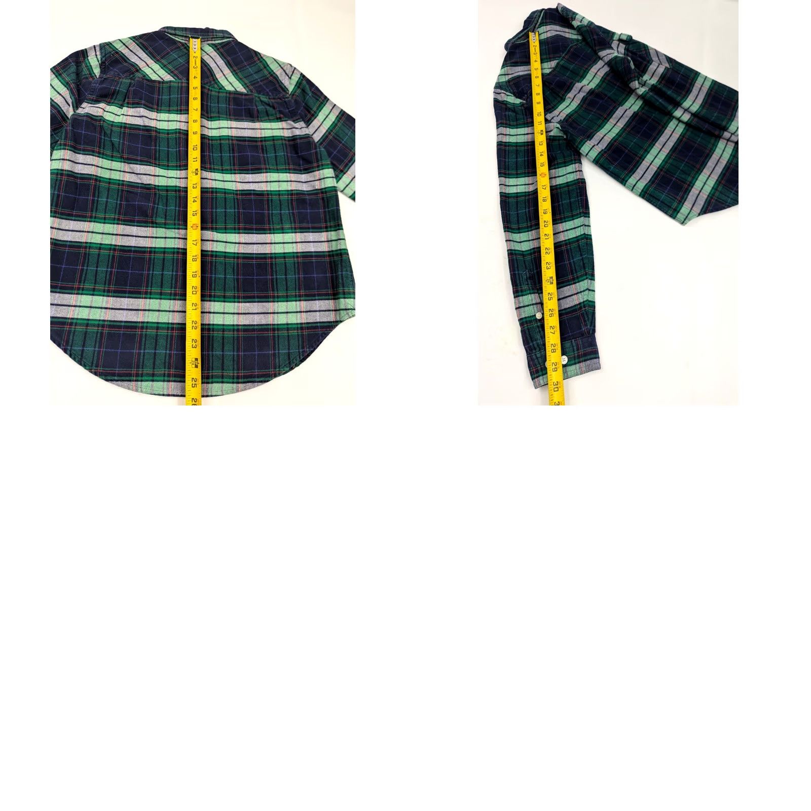 J.Crew J.CREW Half Zip Flannel Shirt Men M Green Plaid Tartan Long Sleeve EUC Size US M / EU 48-50 / 2 - 8 Thumbnail