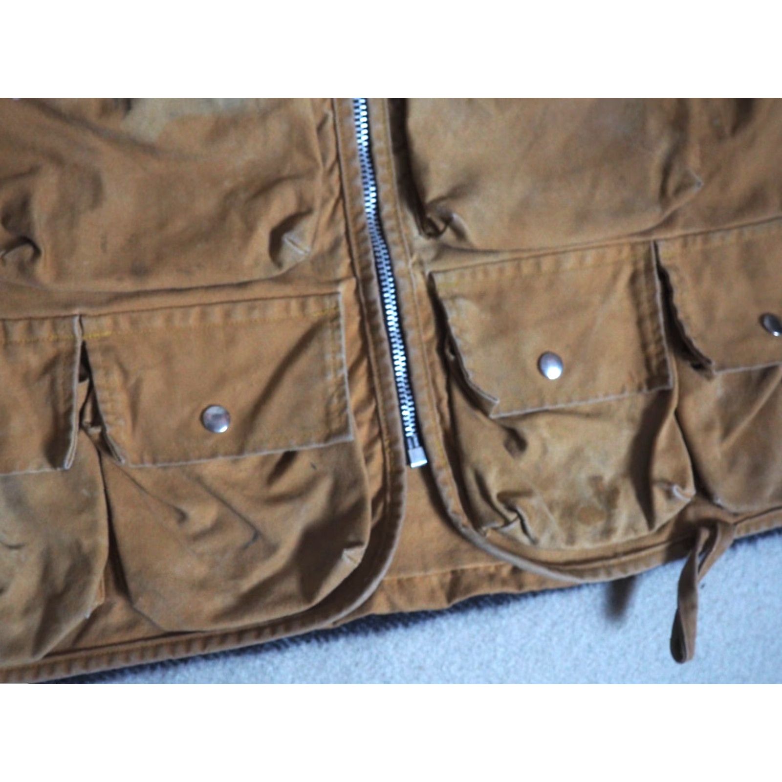 Rails VINTAGE Western Trails Vest Jacket Adult Mens M Brown Canvas Zip Pockets Fish Outdoor 50s 60s Vintage-style Decade Breathing Size US M / EU 48-50 / 2 - 6 Thumbnail