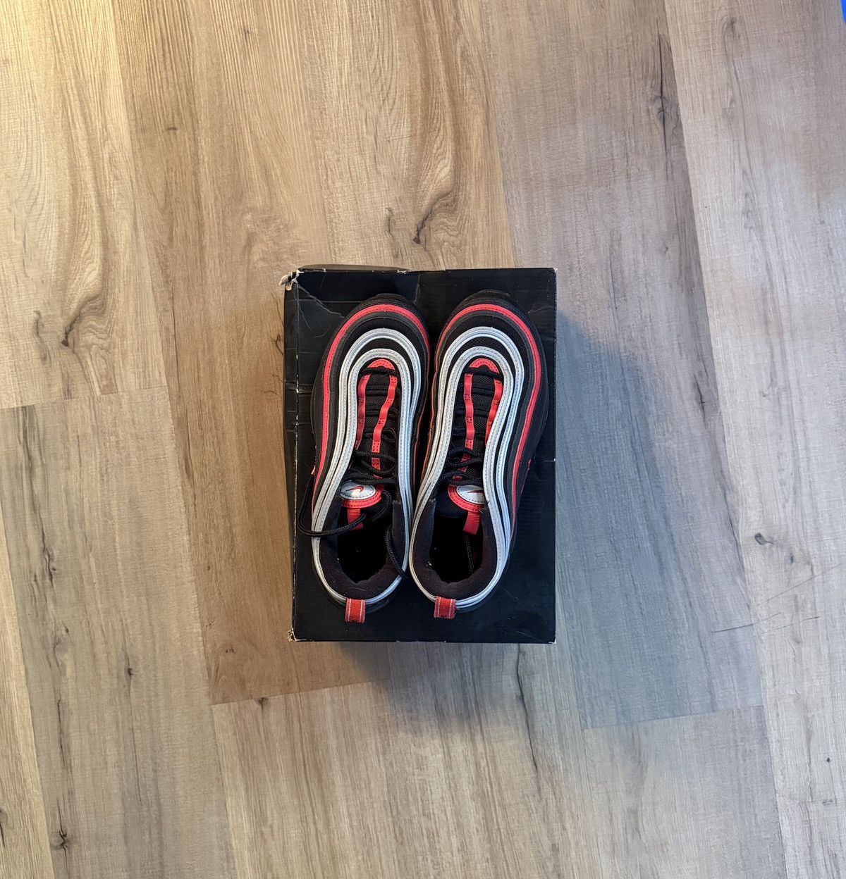 Nike Nike Air Max 97 Black/Red/Silver Size US 6 / IT 36 - 3 Thumbnail