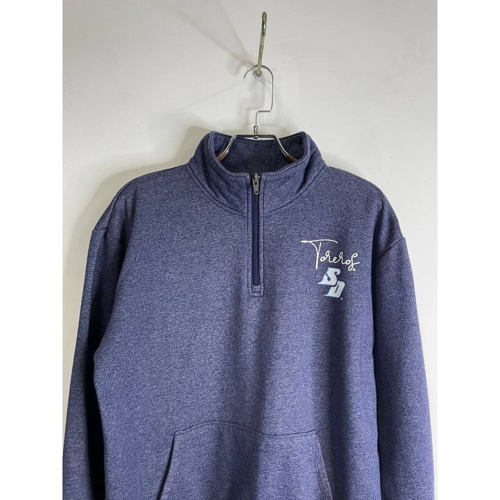 Champion Vintage Champion Toreros SD Navy 1/4 Zip Sweatshirt Size XL Size US XL / EU 56 / 4 - 2 Thumbnail