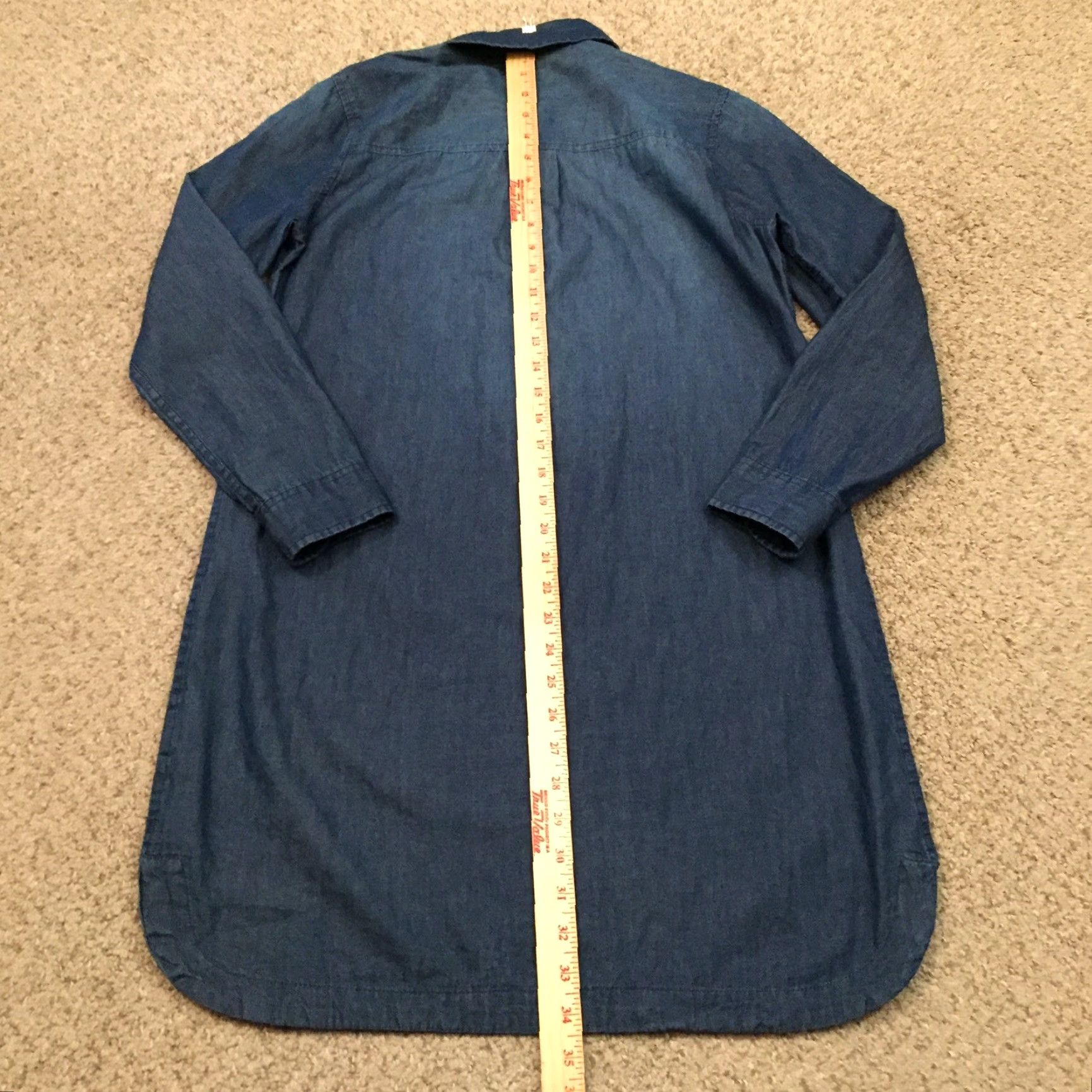 Old Navy Old Navy Shirt Dress Small Blue Long Sleeve Knee Length Button Collared Dress Women S Blue Shirt Dress Women S Size S / US 4 / IT 40 - 4 Thumbnail