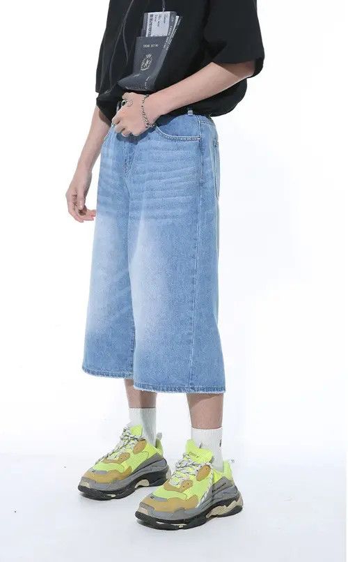 Other Vintage washed straight wide-leg casual denim shorts Size US 32 / EU 48 - 2 Thumbnail