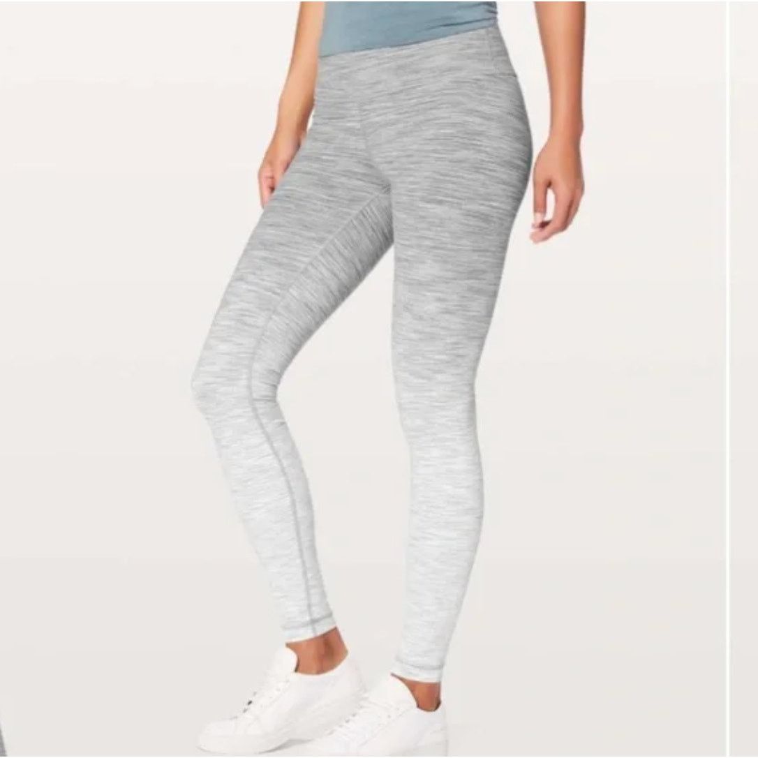 Lululemon Lululemon Wunder Under Hi-Rise Tight 28" Ombre White Multi 8 Size 30" / US 8 / IT 44 - 1 Thumbnail