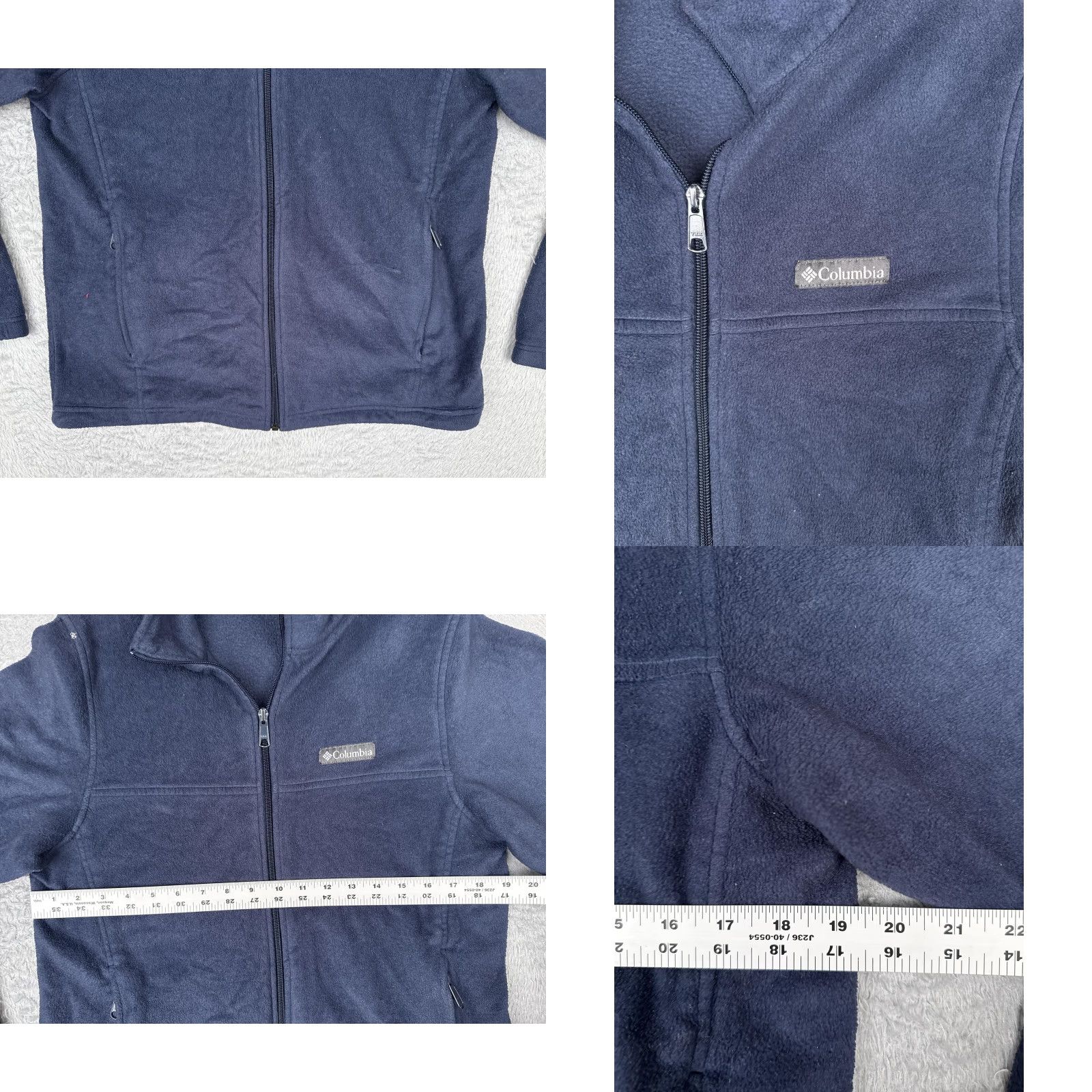 Vintage Columbia Fleece Jacket Women Medium Navy Blue Full Zip Outdoor XM3572 Jacket Size M / US 6-8 / IT 42-44 - 8 Thumbnail