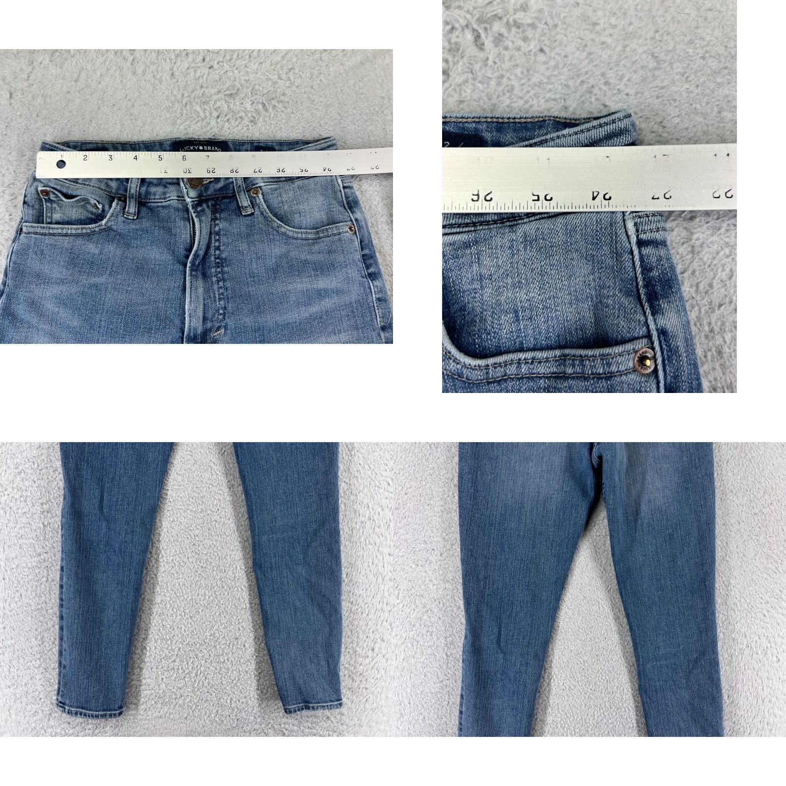 Lucky Brand Lucky Brand Jeans Womens 2 Blue Denim Skinny Candiani Fabric Milan Size 26" / US 2 / IT 38 - 9 Thumbnail