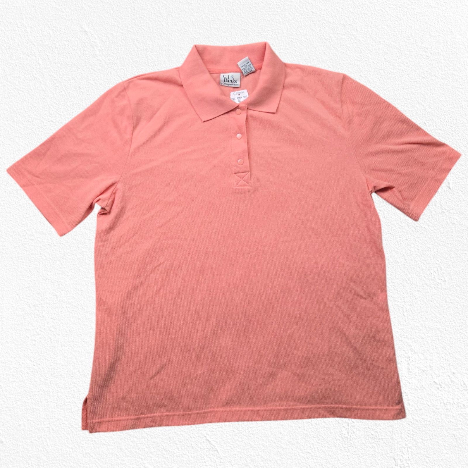 Vintage Y2K Salmon Pink Short Sleeve Polo Shirt Size 14W Size XL / US 12-14 / IT 48-50 - 1 Thumbnail