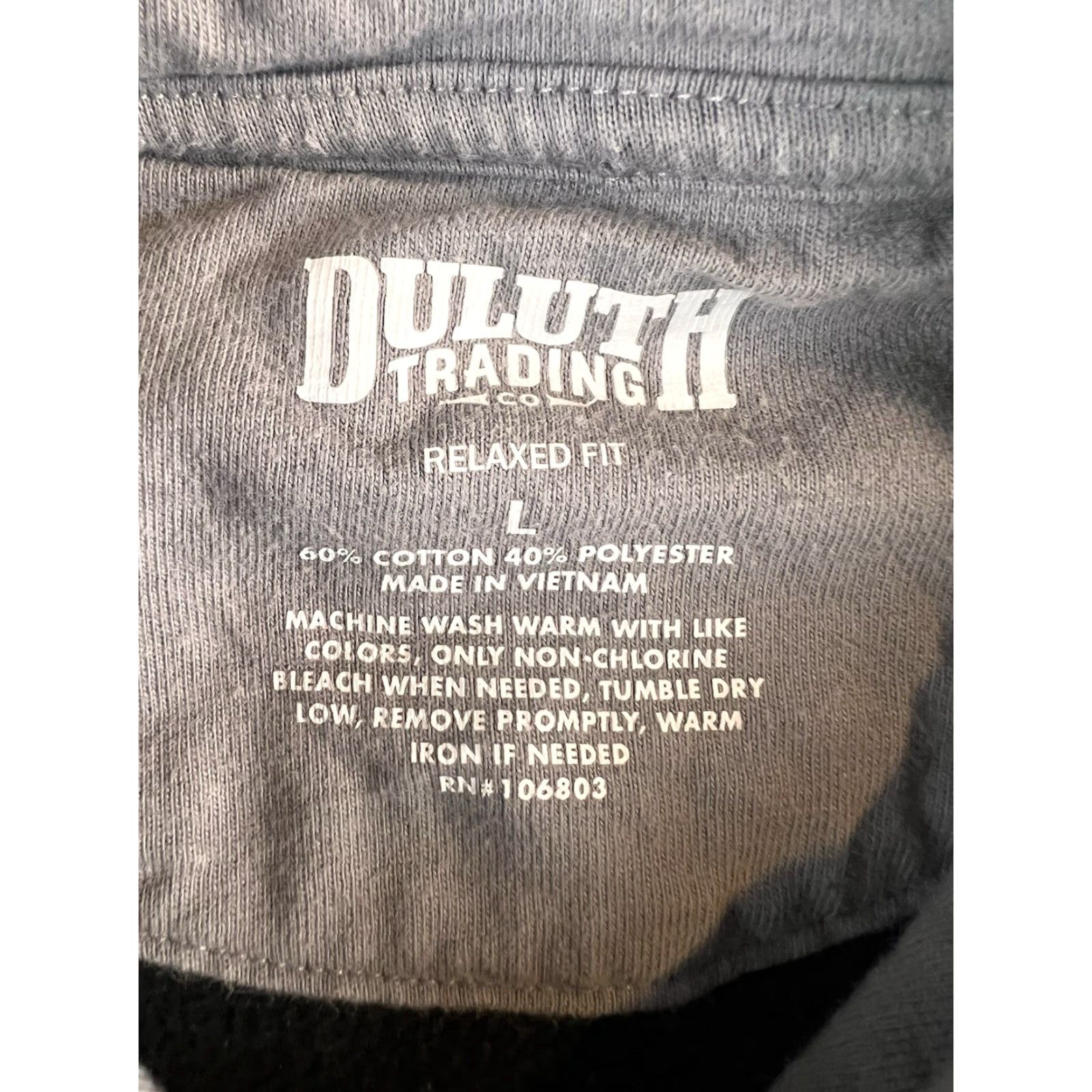 Vintage Duluth Mens Hoodie Large Black Pullover Sweatshirt Fleece Relaxed Fit Pockets Casual Outdoor Size US L / EU 52-54 / 3 - 3 Thumbnail