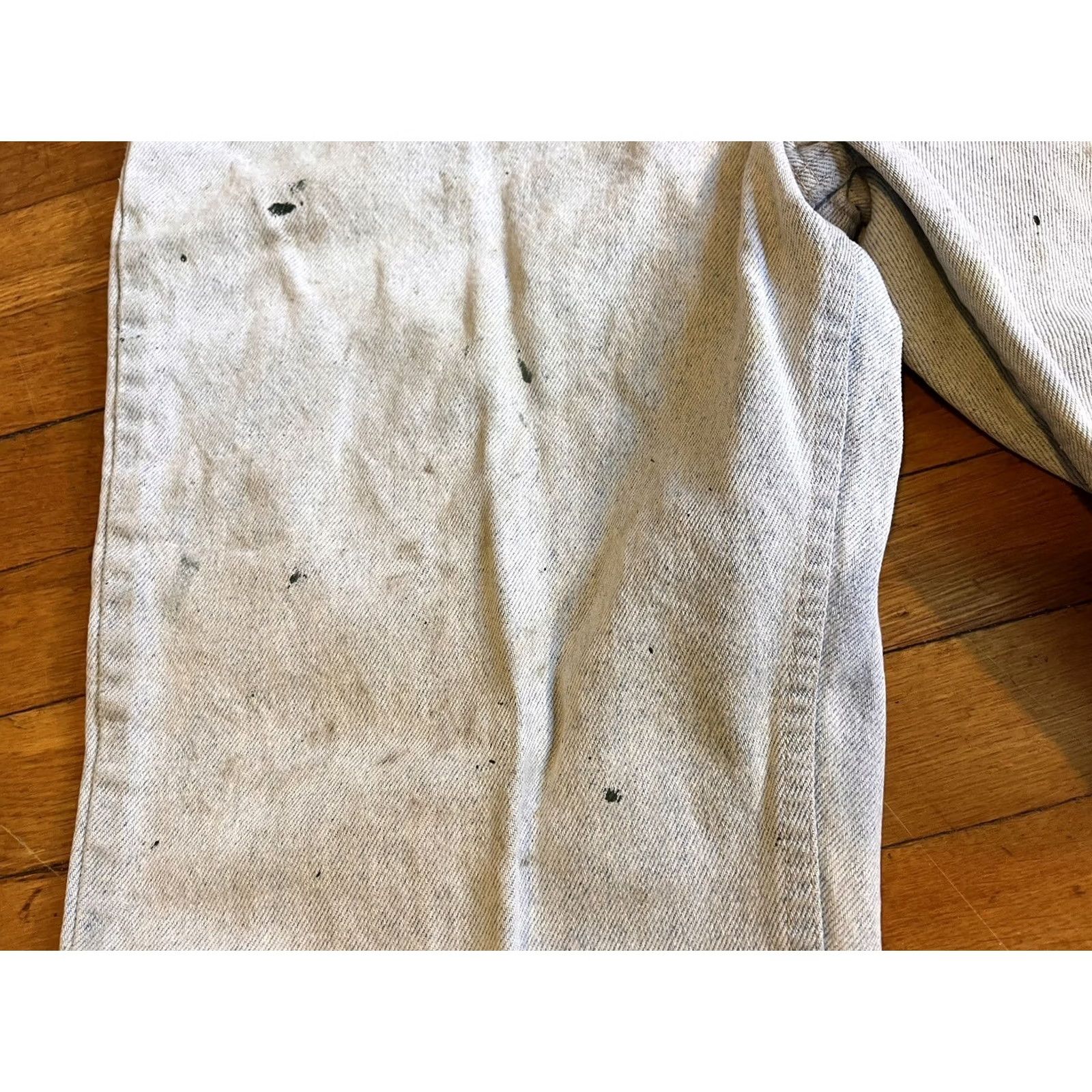 Levi's VINTAGE Levi’s Jeans Mens 33x28 Distressed 80s USA Blue Denim Cotton 5-Pocket Regular Straight Jeans Mens Size US 33 - 6 Thumbnail