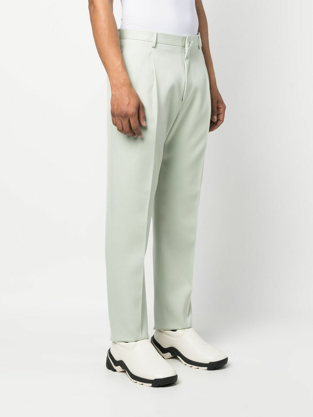 Lanvin o1y0125 Casual Pant in Light Green Size US 34 / EU 50 - 2 Thumbnail