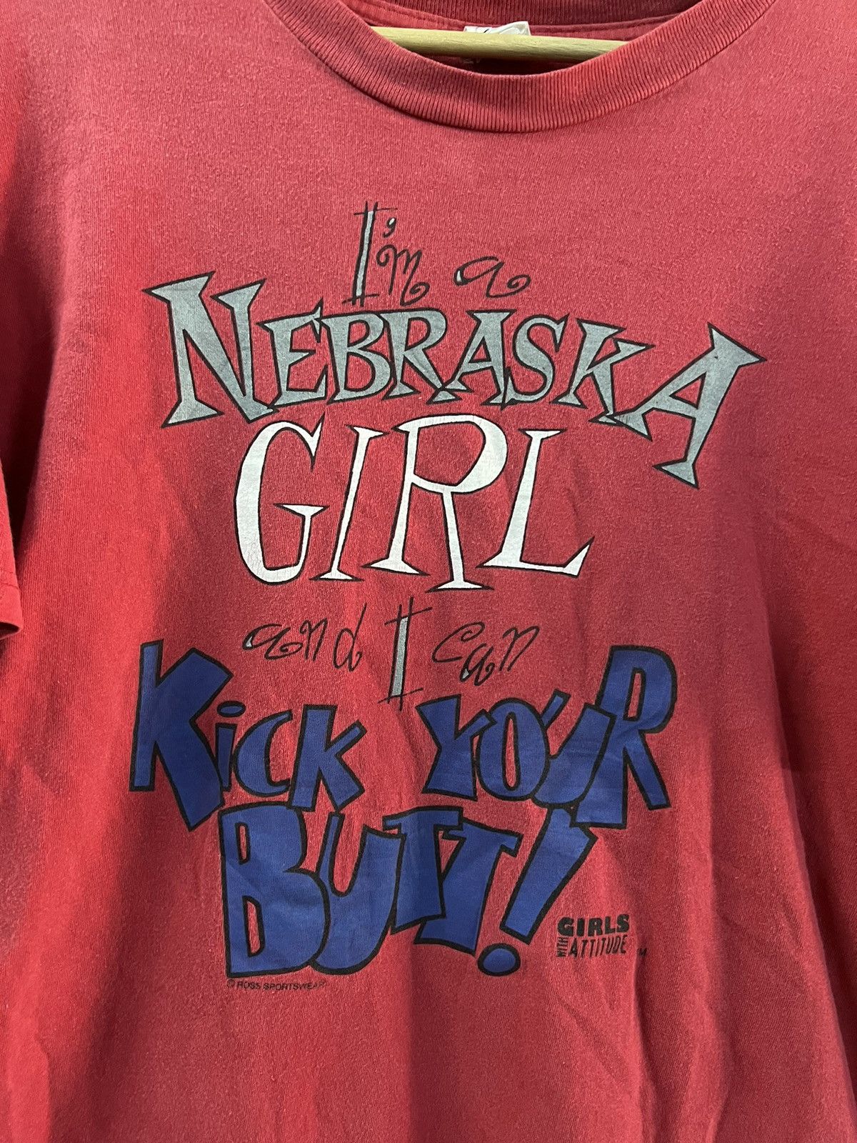Vintage VTG NEBRASKA GIRL KICK YOUR BUTT Size US L / EU 52-54 / 3 - 3 Thumbnail