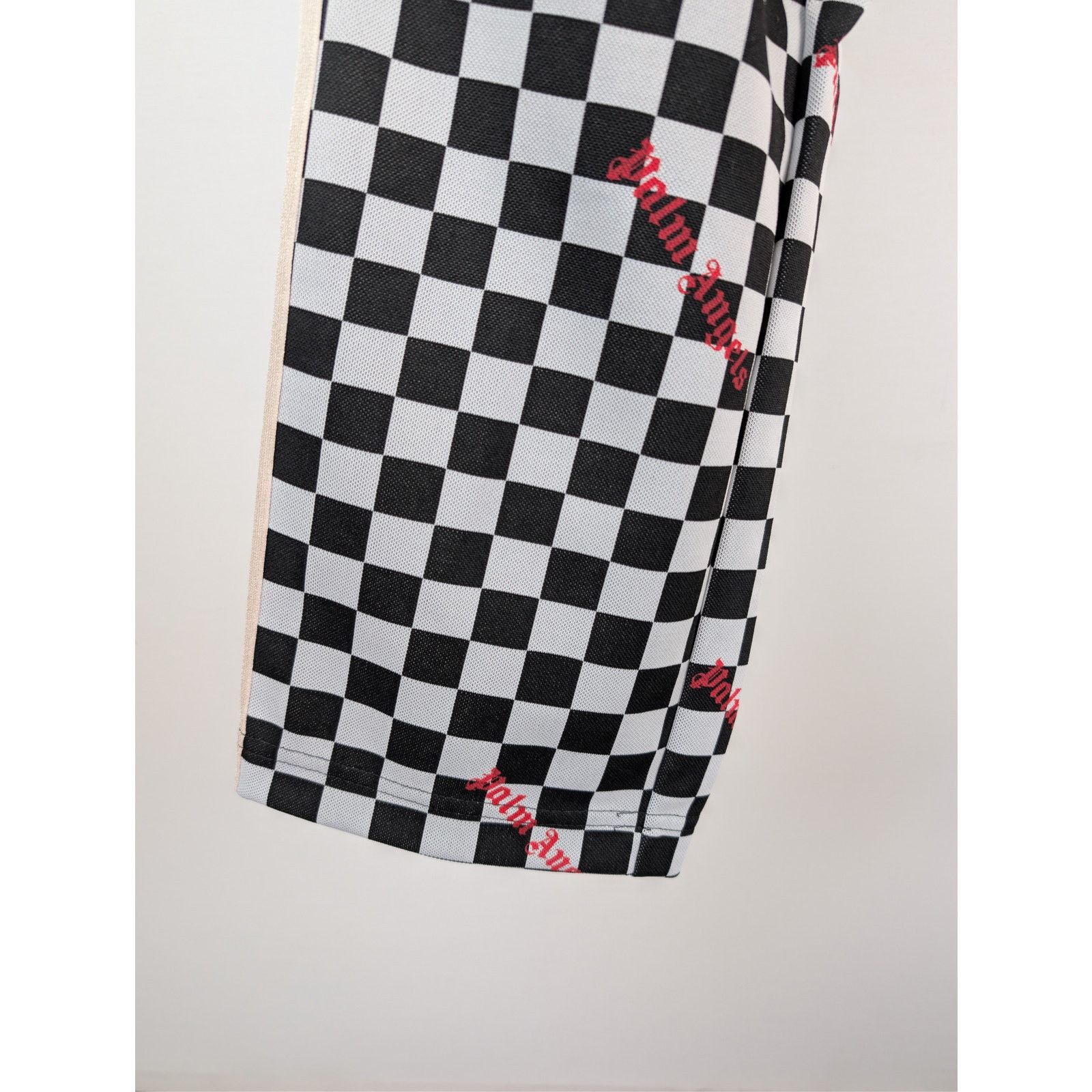 Palm Angels o1rshd1 Jacquard Damier Classic Track Pants in Black / Red Size US 32 / EU 48 - 8 Thumbnail