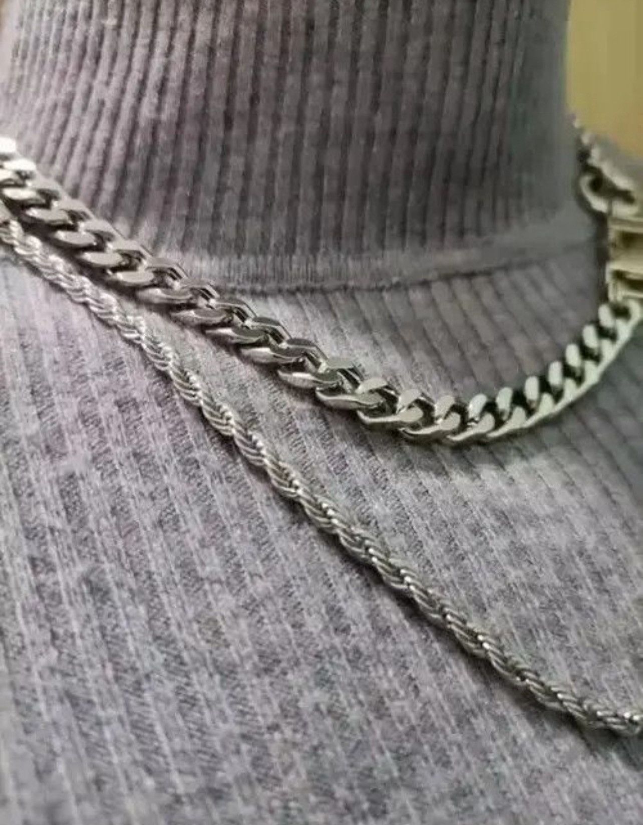 Jewelry Punk gothic necklace vintage chain Size ONE SIZE - 2 Thumbnail