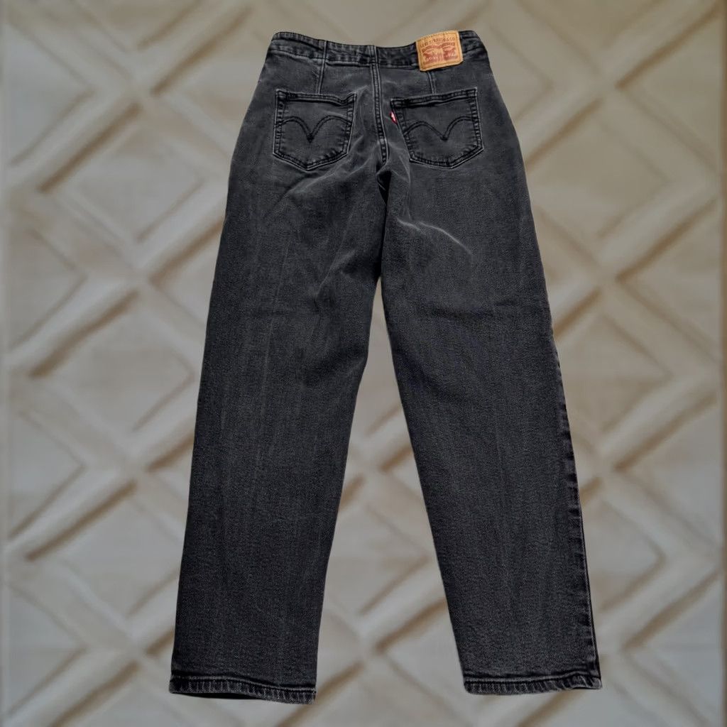 Levi's Levi's High Waisted Taper Denim Mom Jeans Womens 27x27 Washed Black Casual 27 Jeans Womens Levi's Black City Streetwear 90s Womens Size 27" / US 4 / IT 40 - 1 Thumbnail