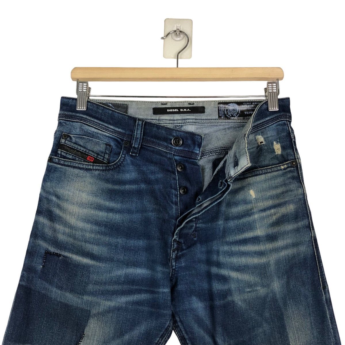 Diesel 🔥Vintage Slim Cut Denim Biker Wear Diesel Distressed Design Size US 30 / EU 46 - 12 Thumbnail