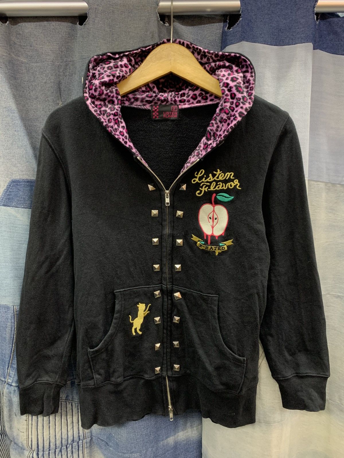 Hysteric Glamour × If Six Was Nine × Japanese Brand 2000s japan y2k studded hoodie listen flavor Size US S / EU 44-46 / 1 - 6 Thumbnail