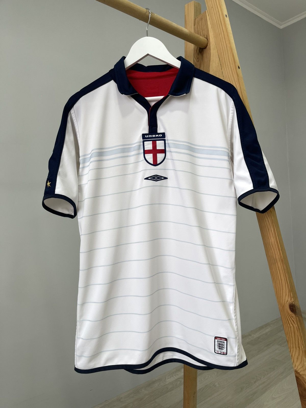 Umbro Vintage 2003/2005 Umbro England Reversible Home Kit Jersey Size US M / EU 48-50 / 2 - 1 Thumbnail