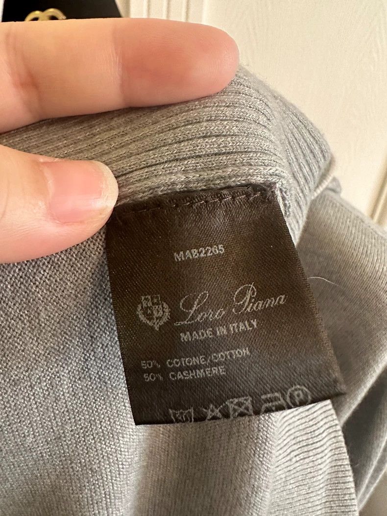 Loro Piana LORO PIANA Cashmere cotton knit cap sweater with zipper Size S / US 4 / IT 40 - 8 Thumbnail