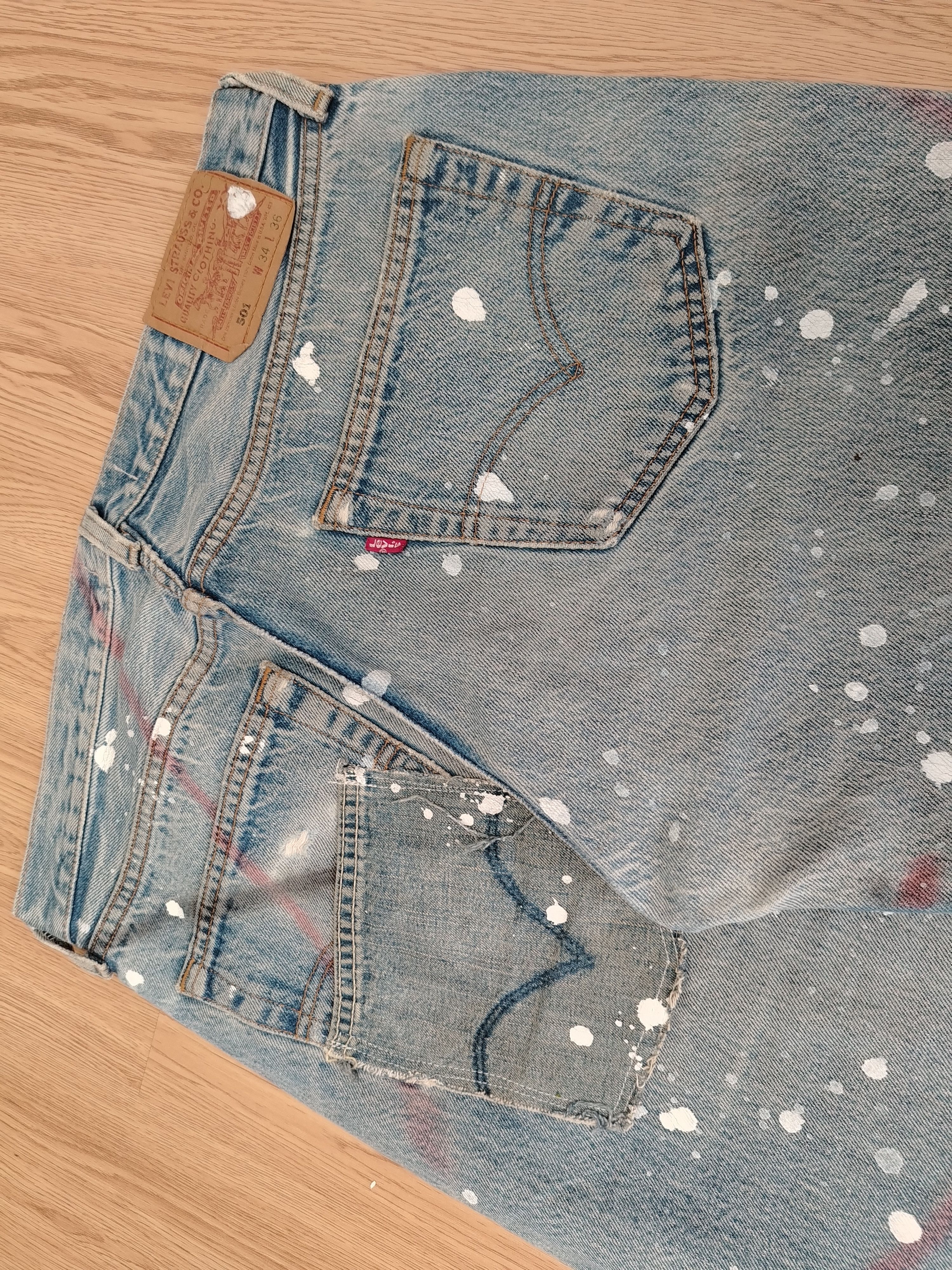 Levi's Levis 501 Jeans Vintage ARTWORK Size US 33 - 15 Thumbnail