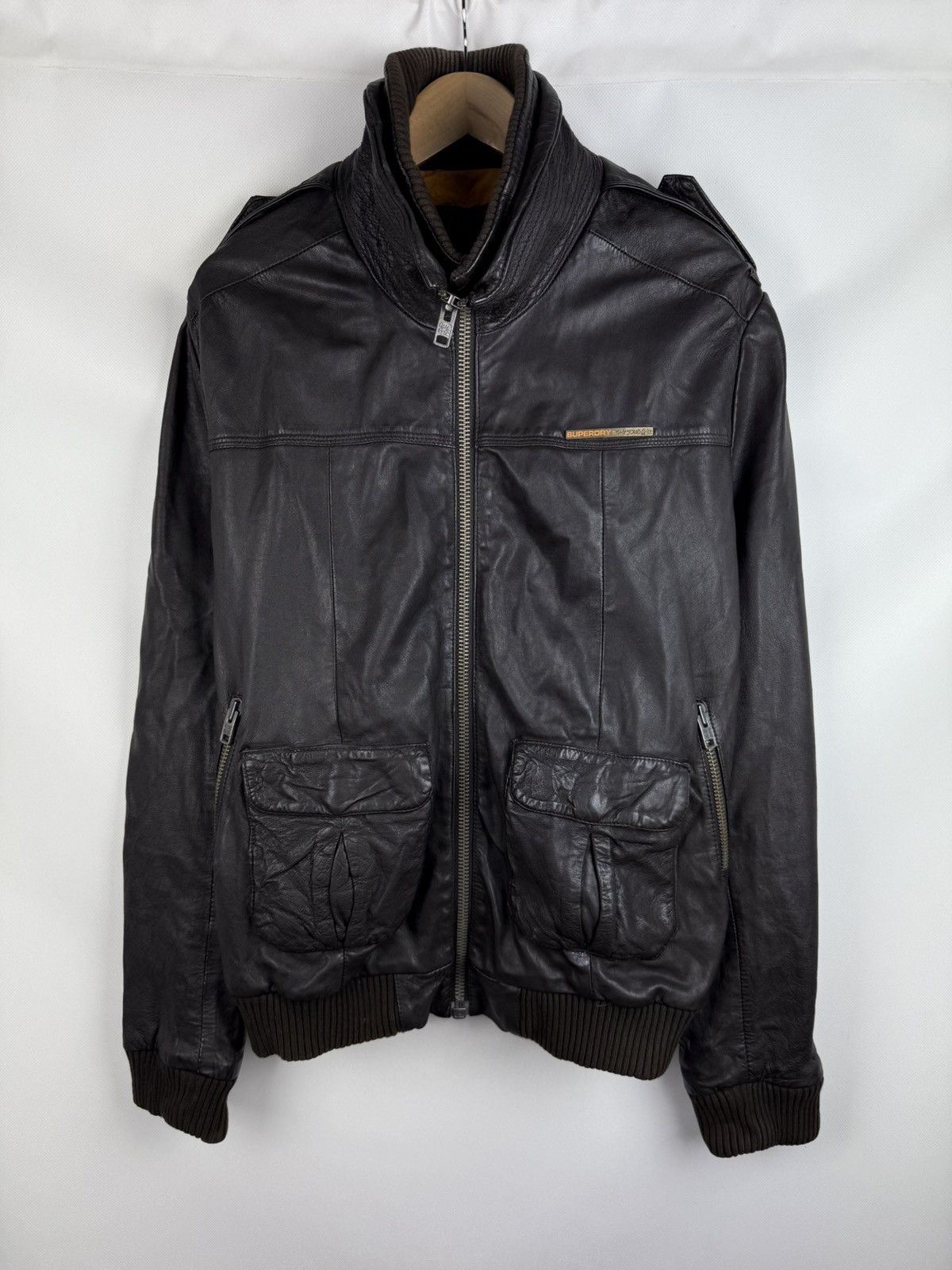 Superdry Superdry Japan Men’s Leather Bomber Jacket Size XL Size US XL / EU 56 / 4 - 1 Thumbnail