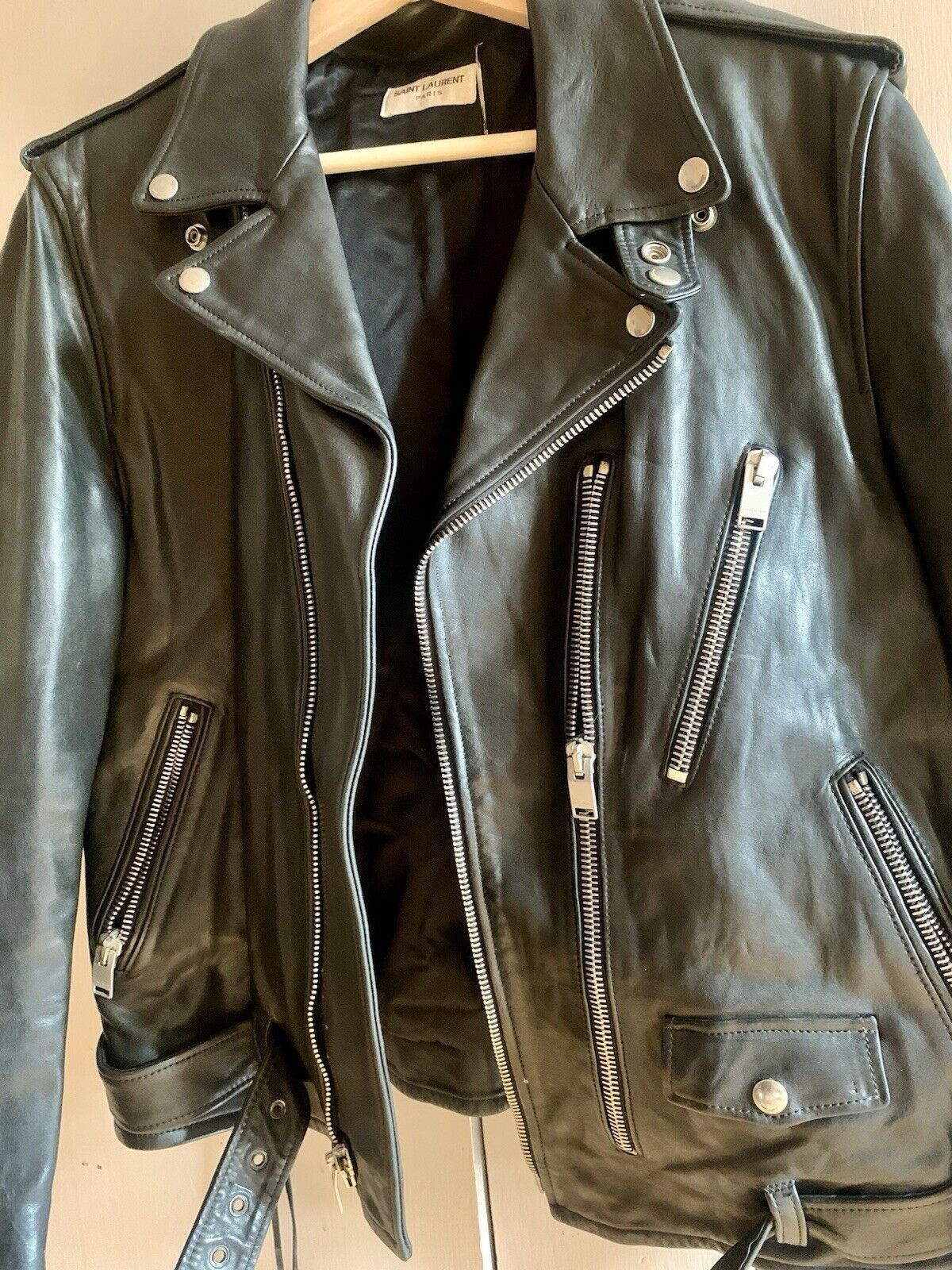 Saint Laurent Paris Saint Laurent Paris Bike Leather Jacket Size US L / EU 52-54 / 3 - 3 Thumbnail