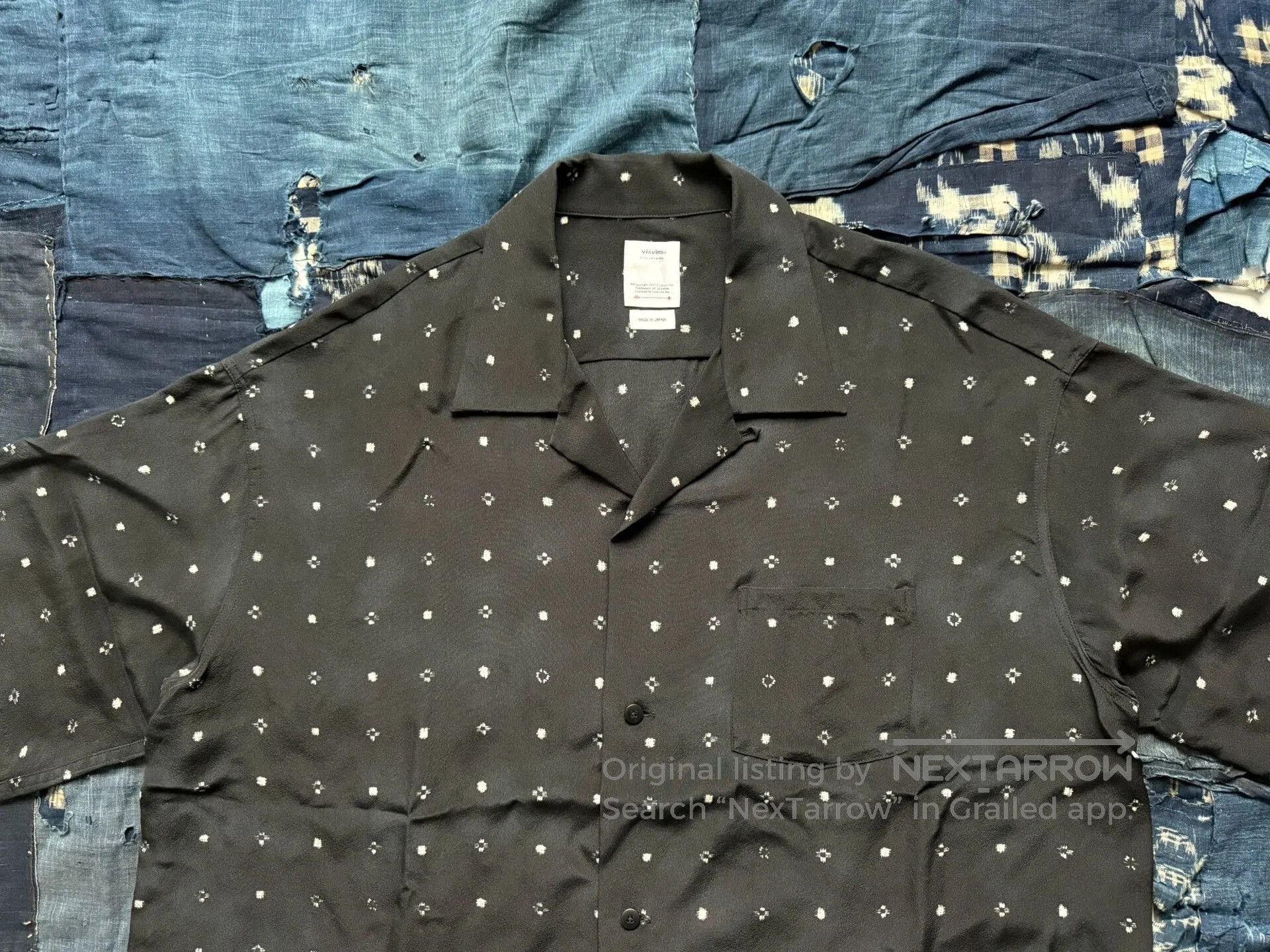 Visvim visvim crosby short-sleeve shirt in black. Size US L / EU 52-54 / 3 - 4 Thumbnail