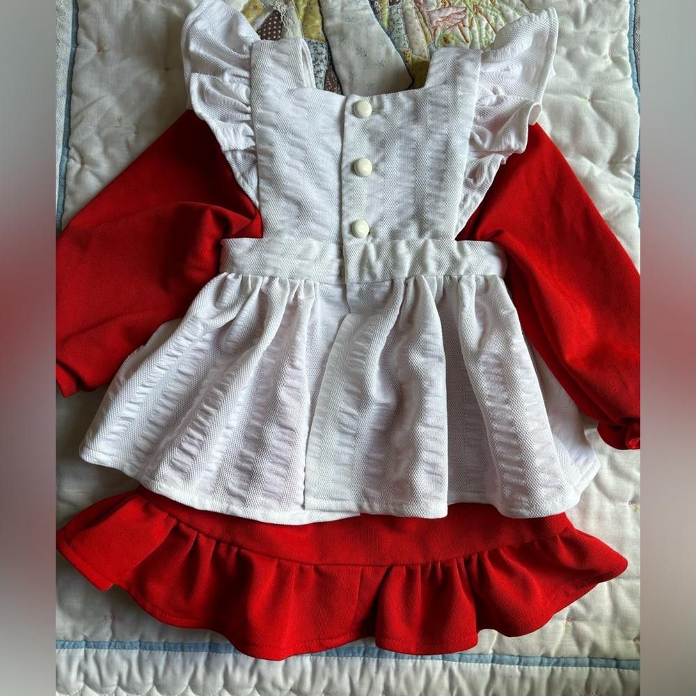 Designer Vintage Toddler Dress with Apron Size ONE SIZE - 2 Thumbnail