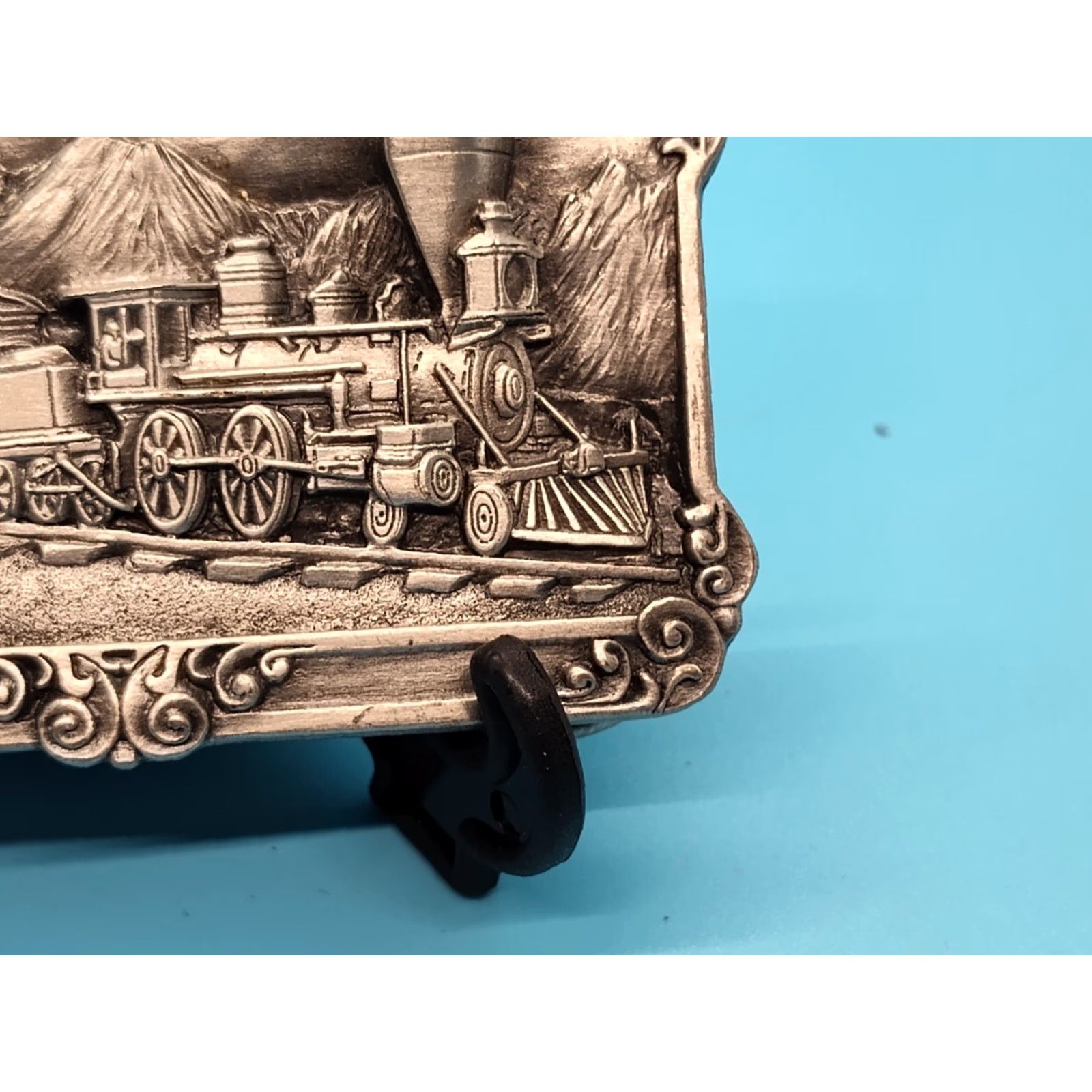 Vintage VINTAGE Siskiyou Belt Buckle Unisex Adult Metal Silver 1980s Transportation Art Nouveau Made in USA Free Shipping Size ONE SIZE - 4 Thumbnail