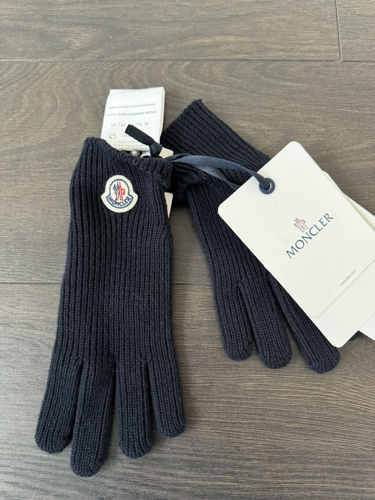 image of Moncler Navy Guanti Gloves, Men's
