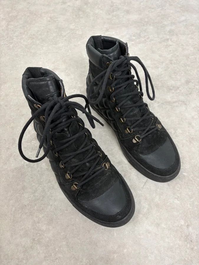 Marc Jacobs Marc Jacobs Black Quilted High-Top Leather Sneaker Size US 8.5 / EU 41-42 - 4 Thumbnail