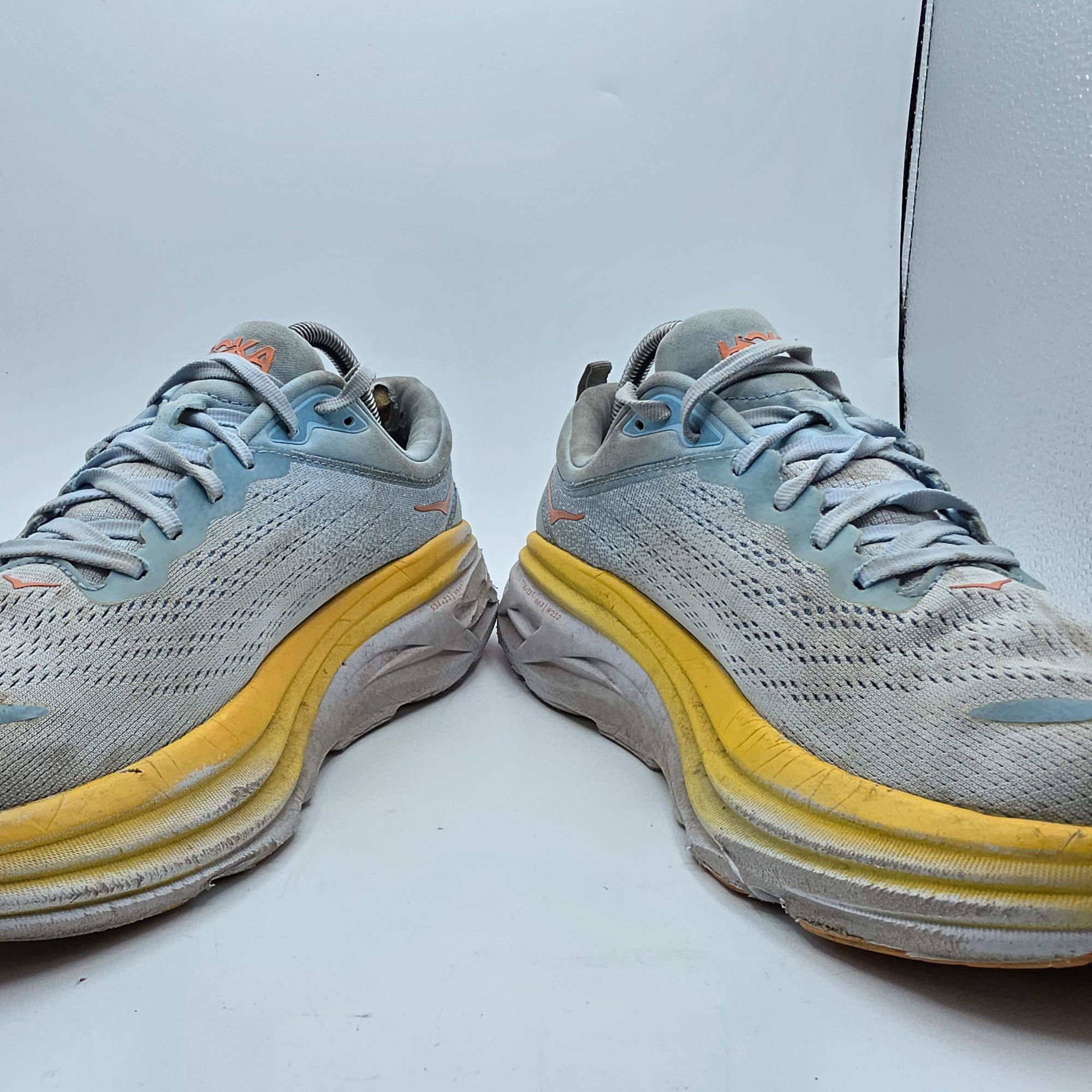 Hoka Hoka One One Bondi 8 Womens Size 10.5 B Gray Yellow Athletic Size US 10.5 / IT 40.5 - 2 Thumbnail