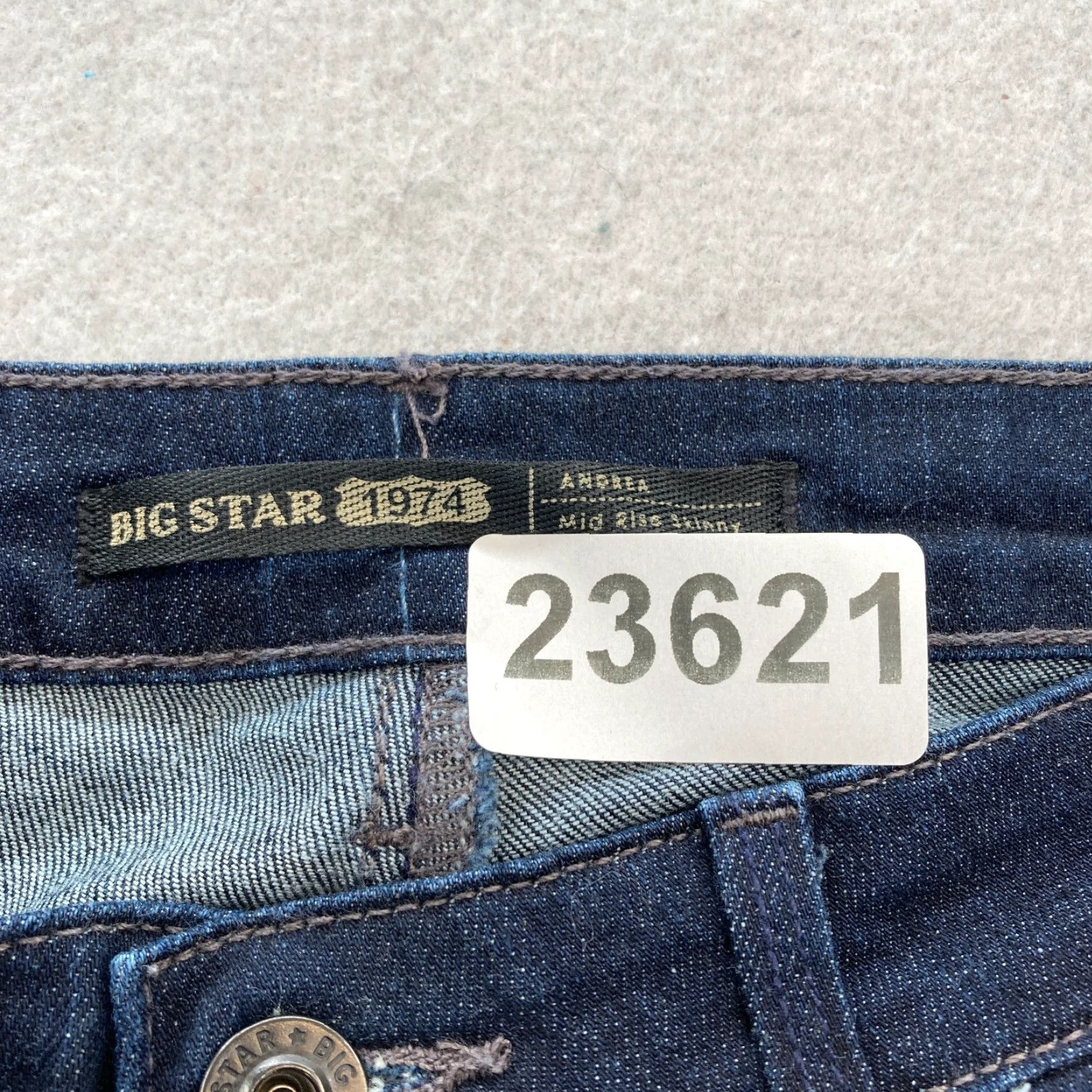 Denime BIG STAR Jeans Women's 26 Andrea Mid Rise Skinny Dark Blue Stretch Denim Western Size 26" / US 2 / IT 38 - 4 Thumbnail