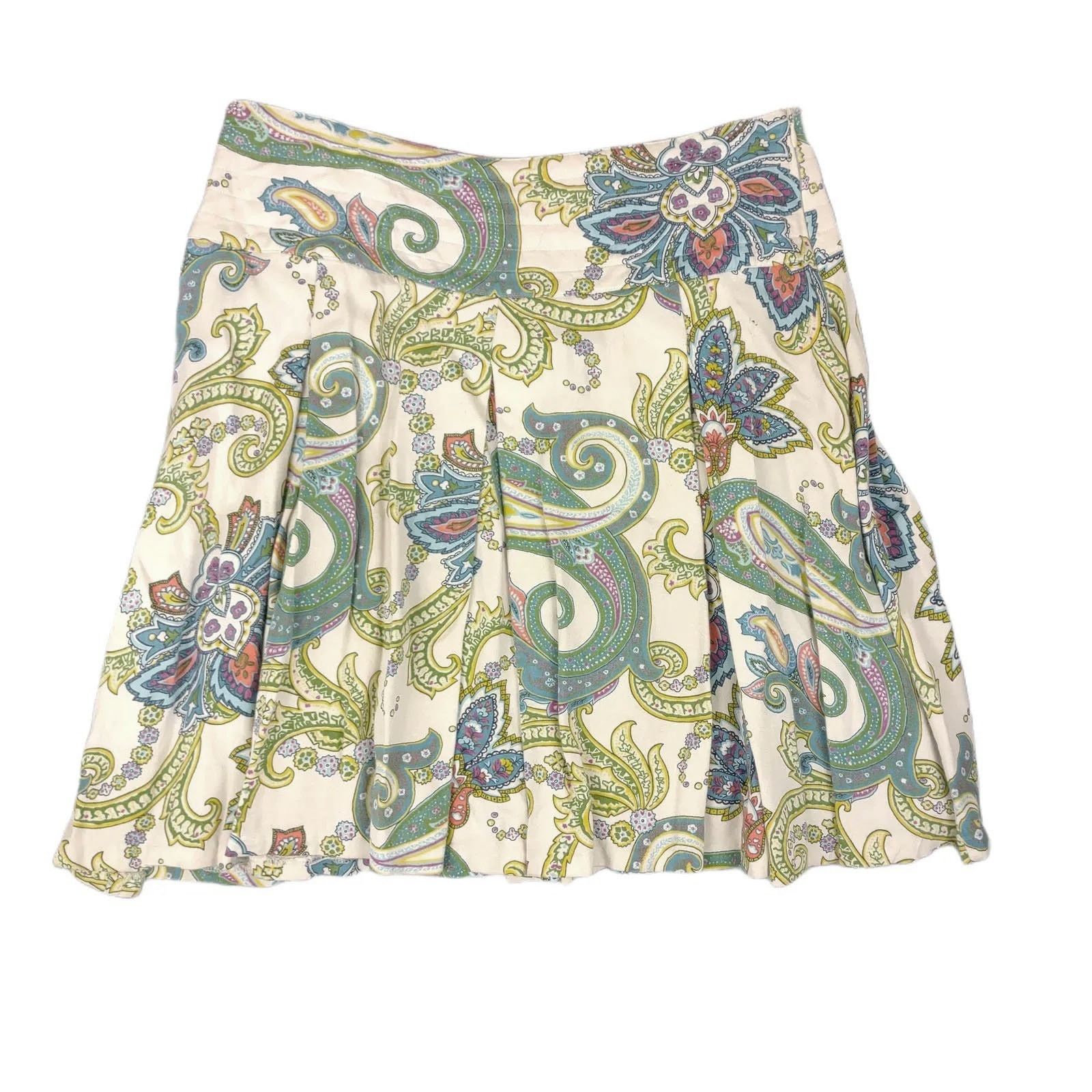 Izod IZOD Y2K Paisley 100% Rayon Twill Pleated Short Tennis Skirt Size 30" / US 8 / IT 44 - 1 Thumbnail