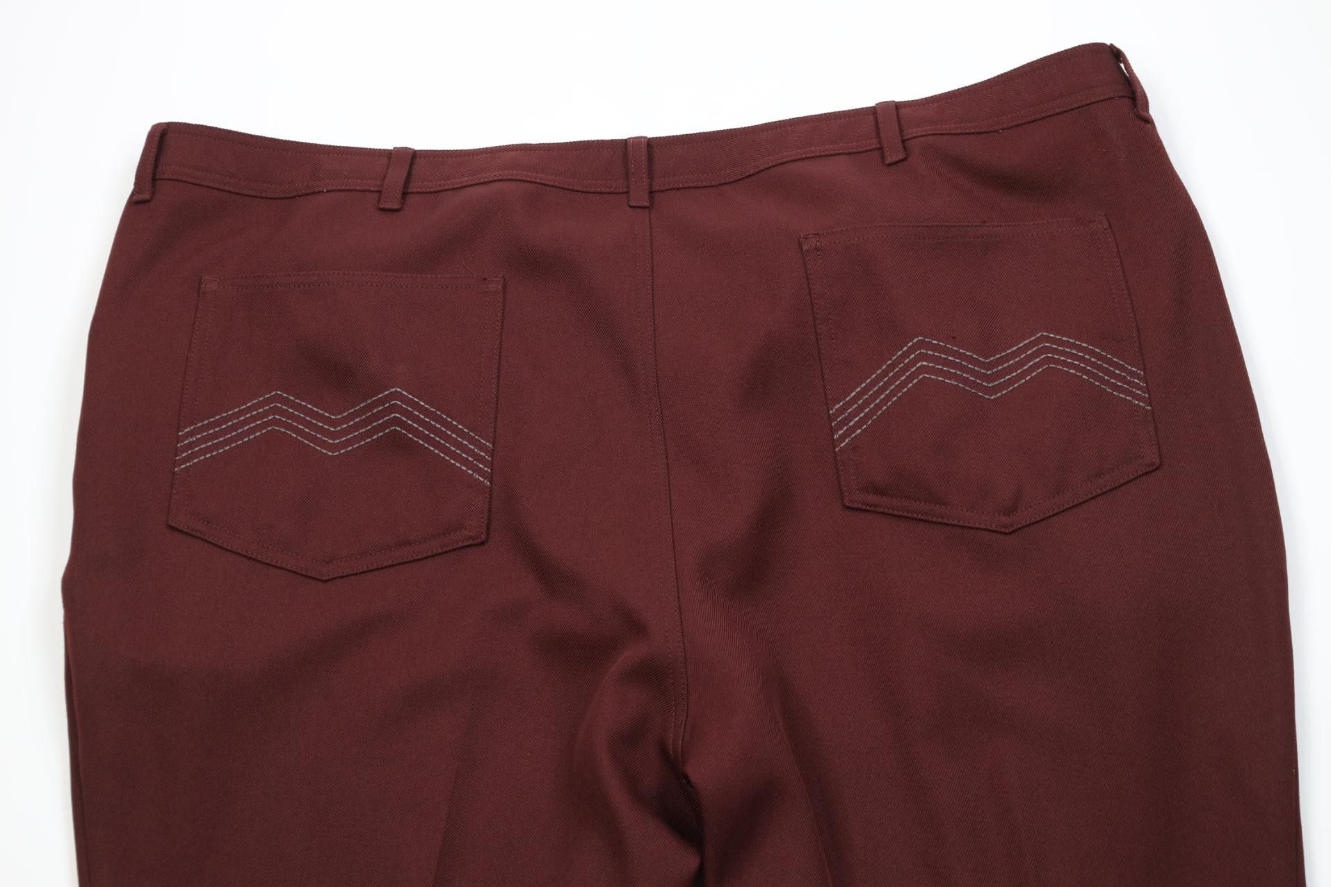 Vintage Vintage 90s Streetwear Wide Leg Chino Pants Burgundy Red Size US 44 / EU 60 - 13 Thumbnail