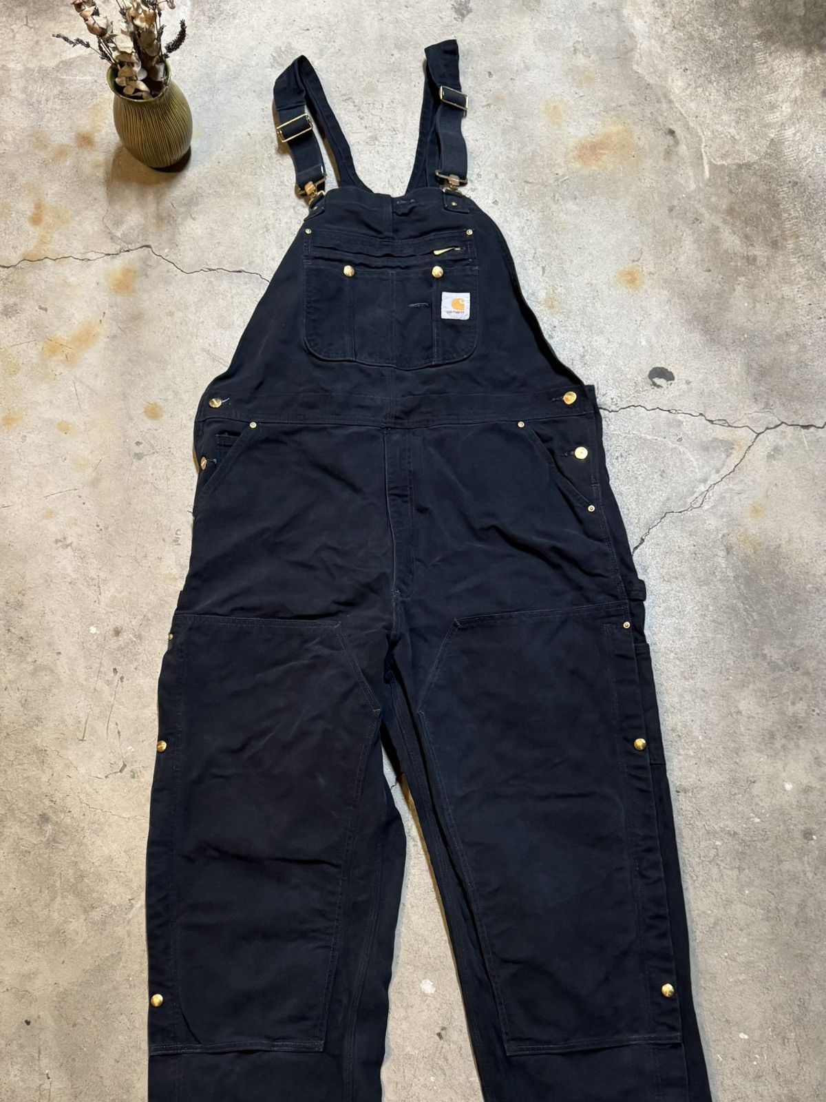Carhartt Carhartt Double Knee Bib Overalls R37 Black Size 42 Workwear Size US 42 / EU 58 - 3 Thumbnail